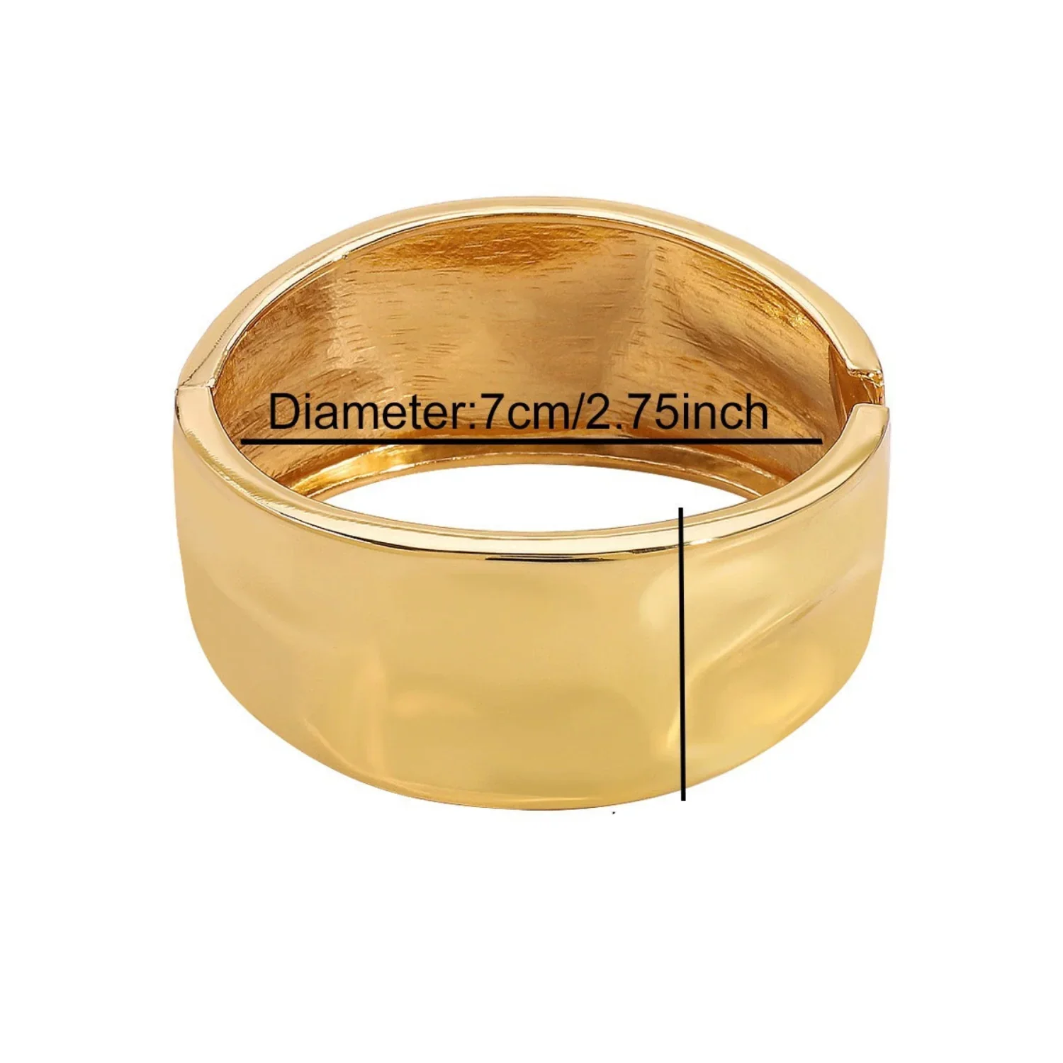Wide Gold Toned Cuff Bracelet Design