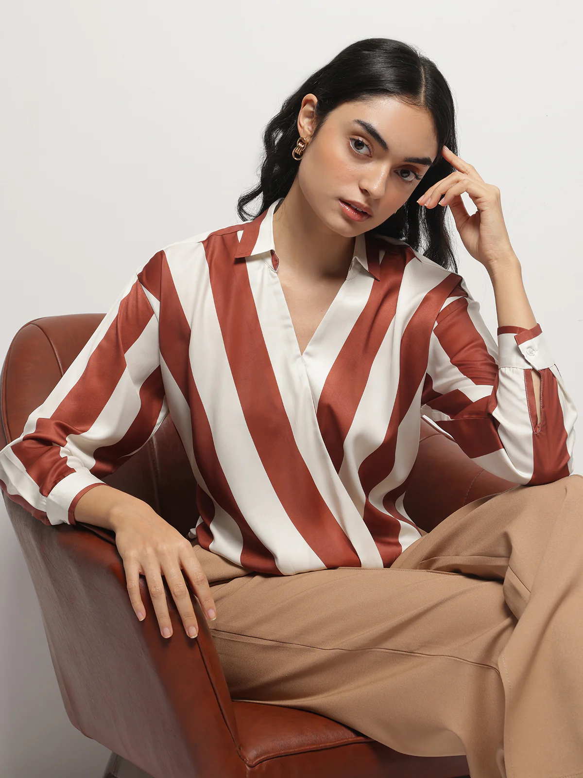 Women Asymmetrical Full Sleeves Top - Image 3