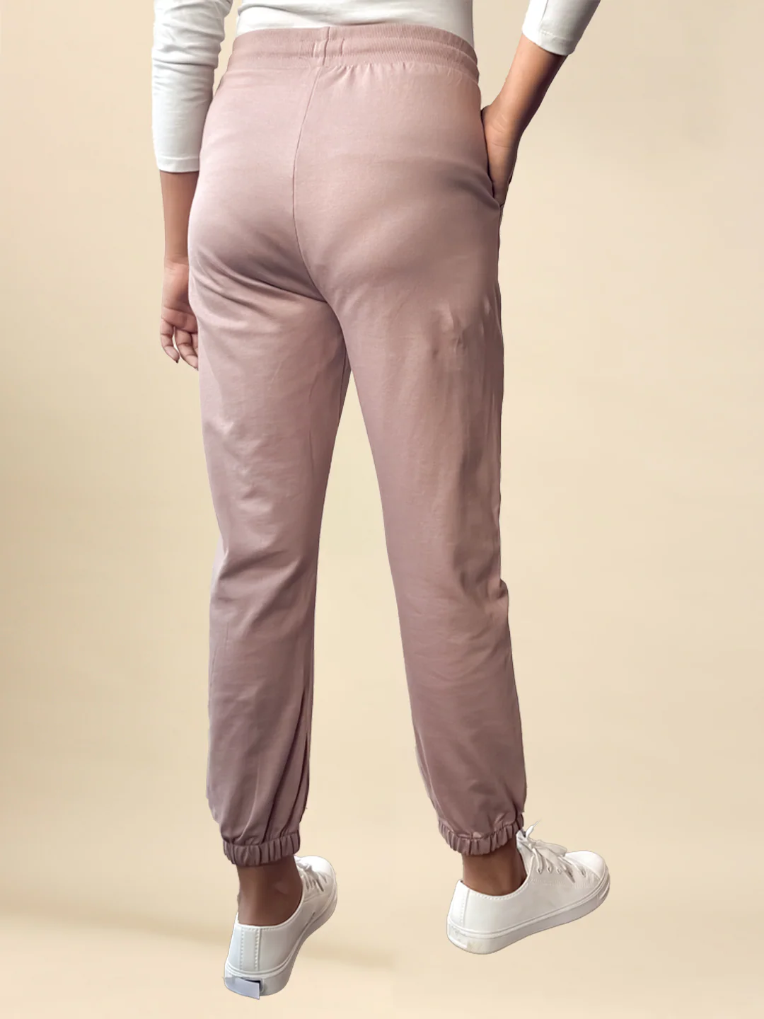 Women Beige Casual Jogger - Image 2