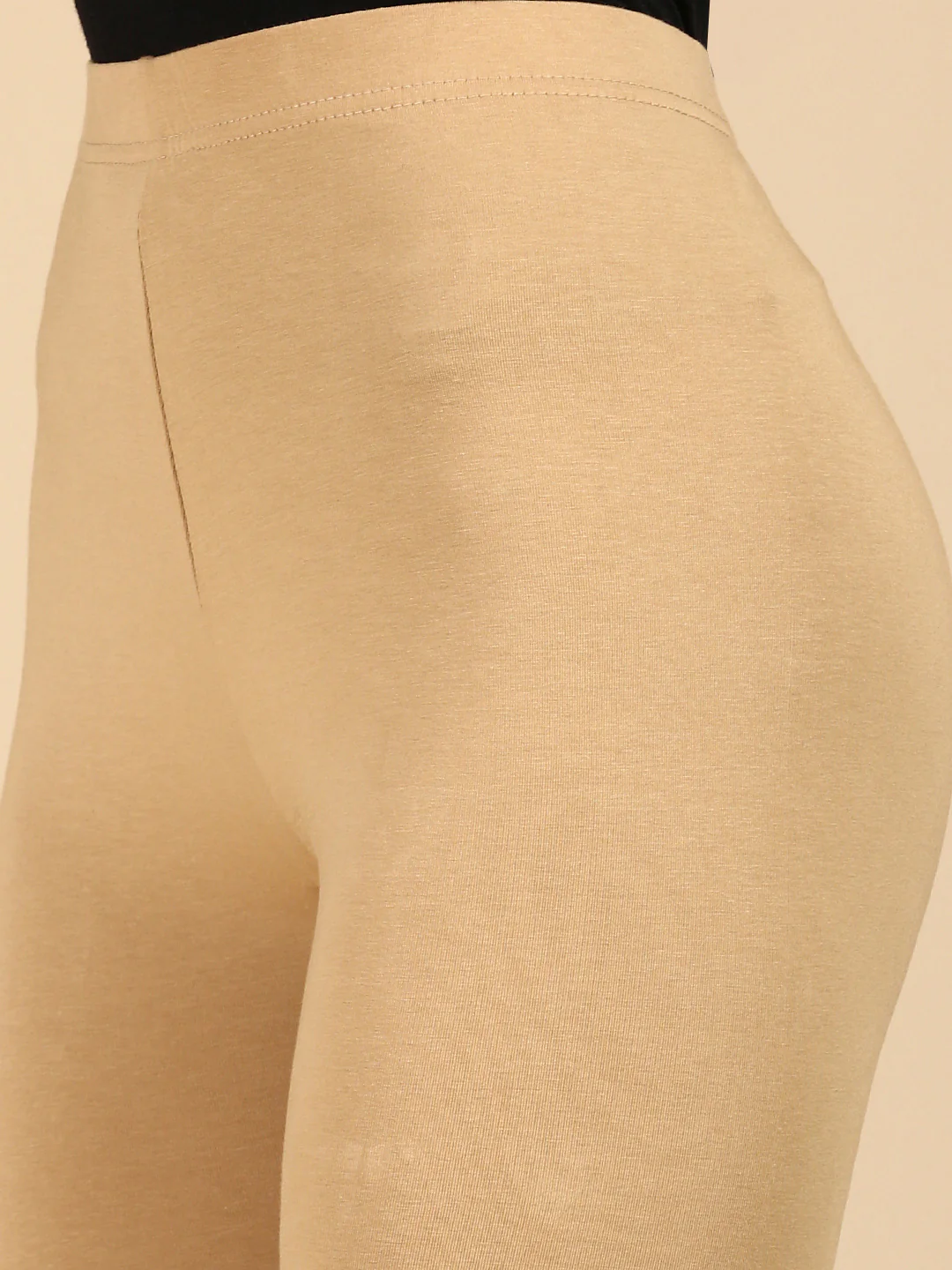 Women Beige Casual Leggings - Image 5
