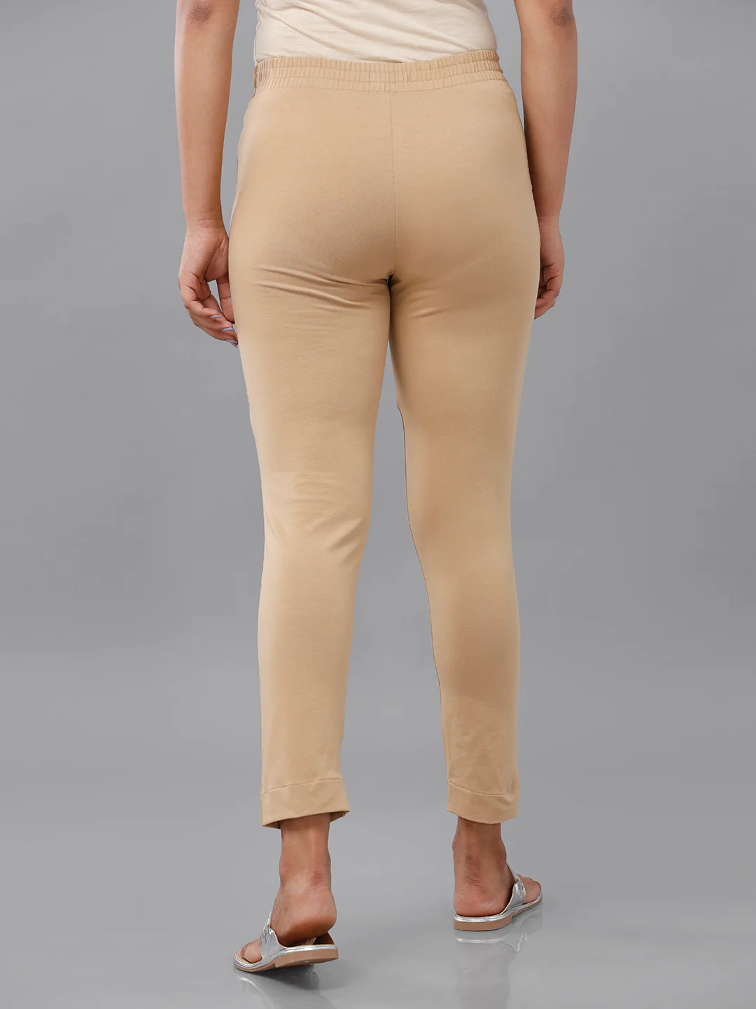 Women Beige Casual Palazzo - Image 3