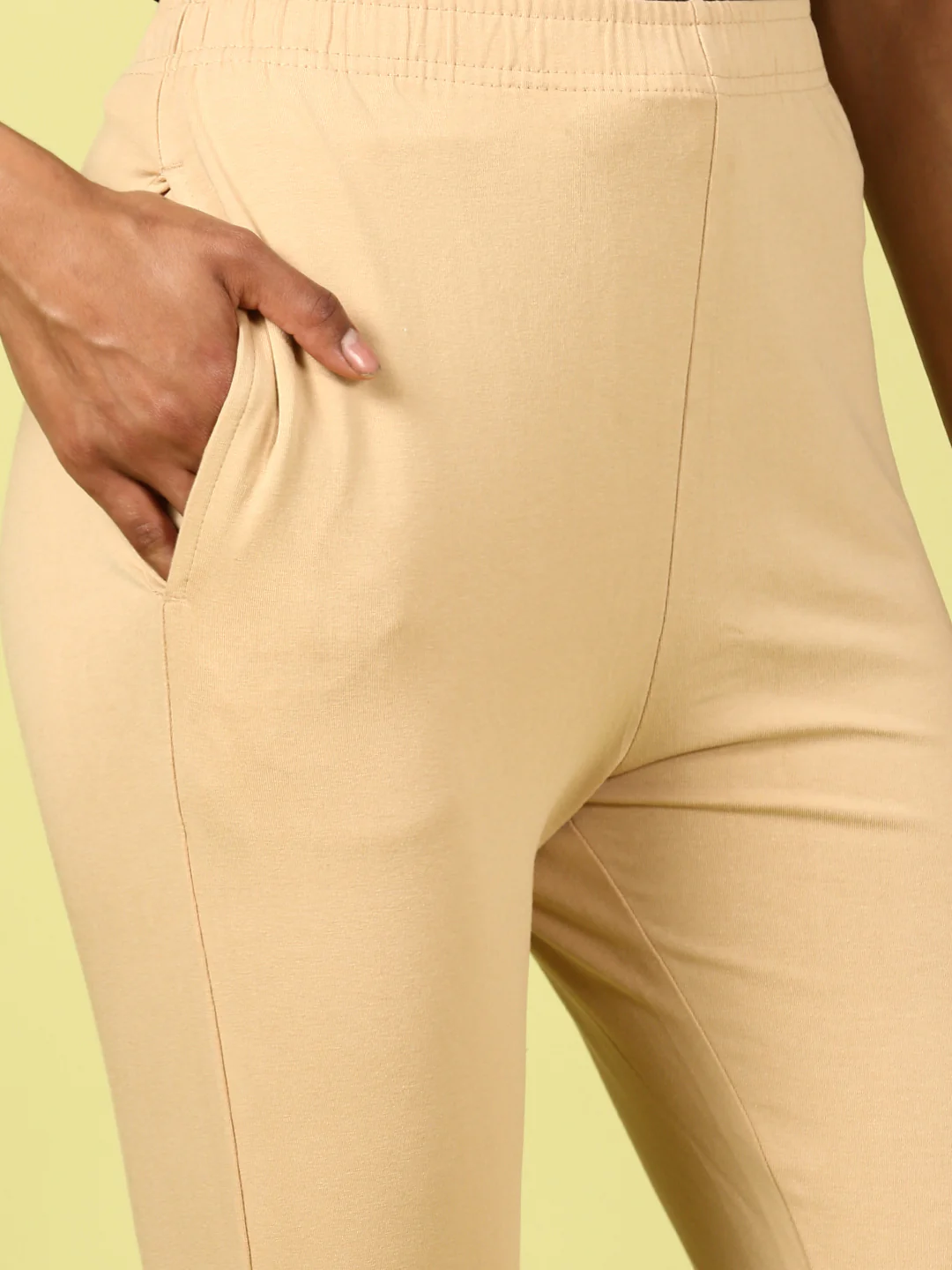 Women Beige Casual Pants - Image 5