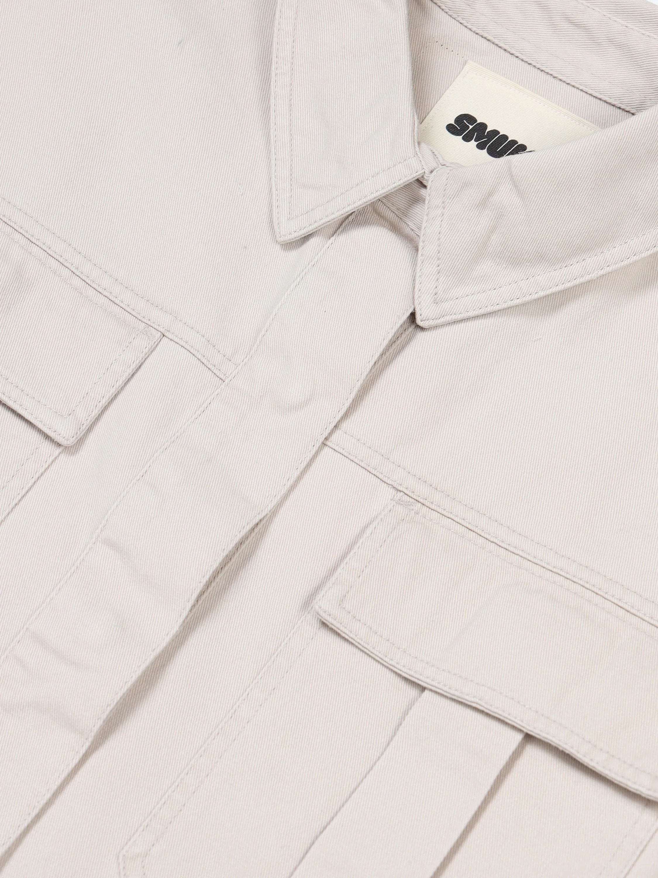 Women Beige Cotton Oversized Shacket  - Image 5
