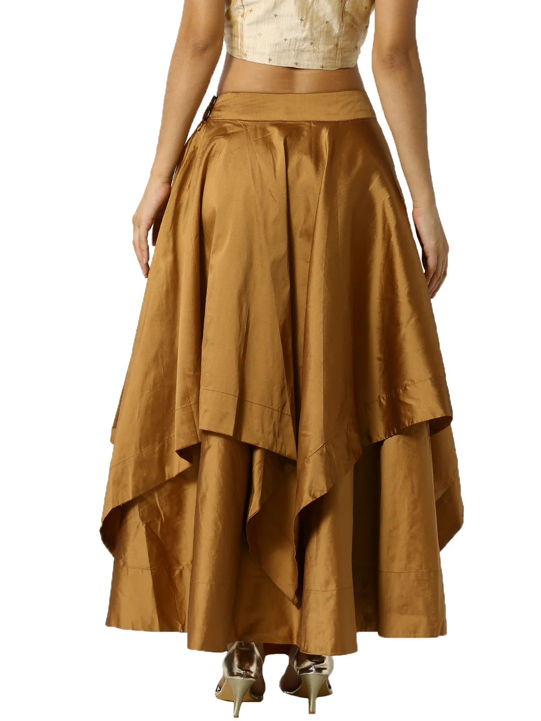 Women Beige Festive Skirt - Image 4