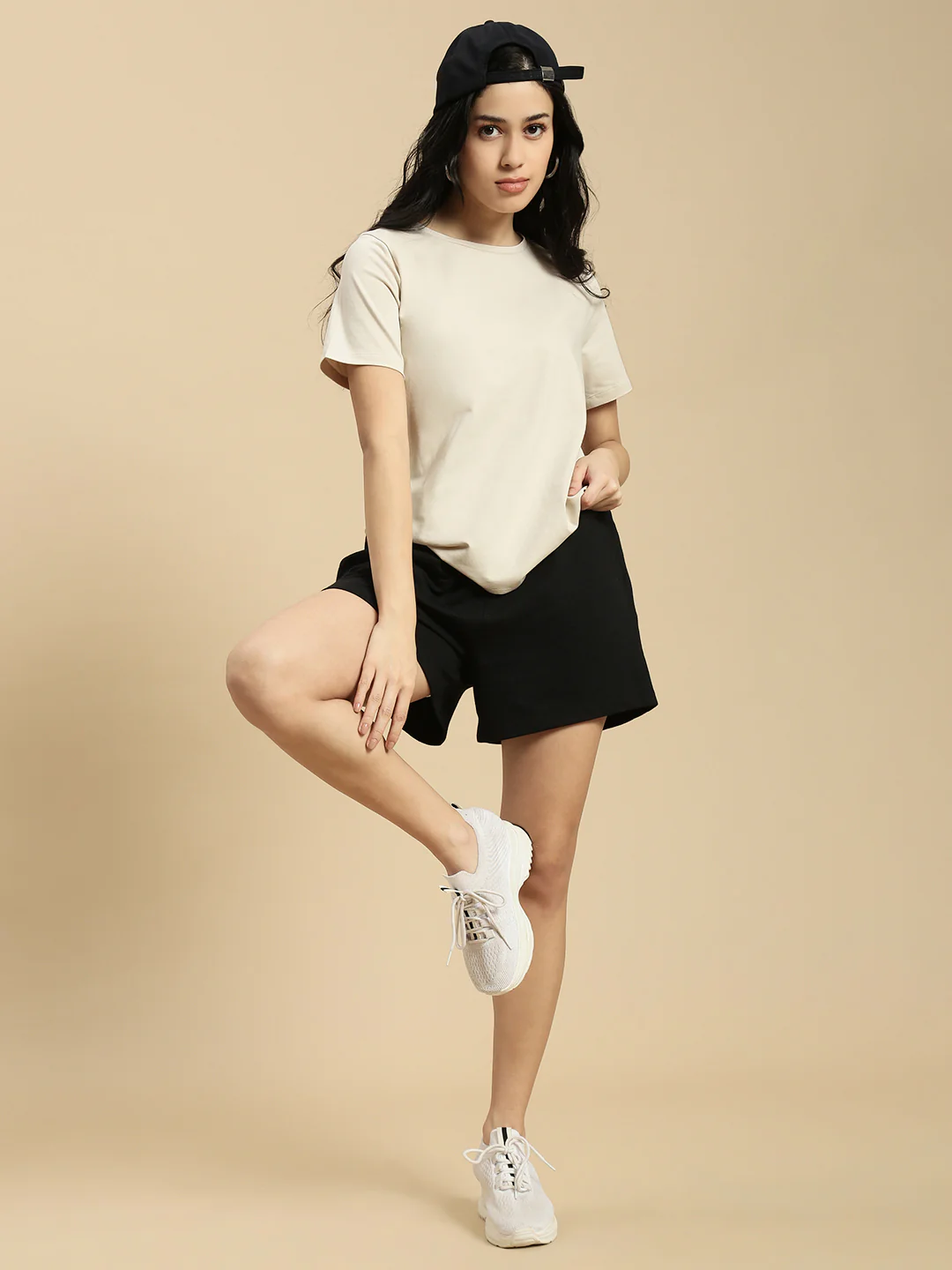 Women Beige Half Sleeve Top - Image 5