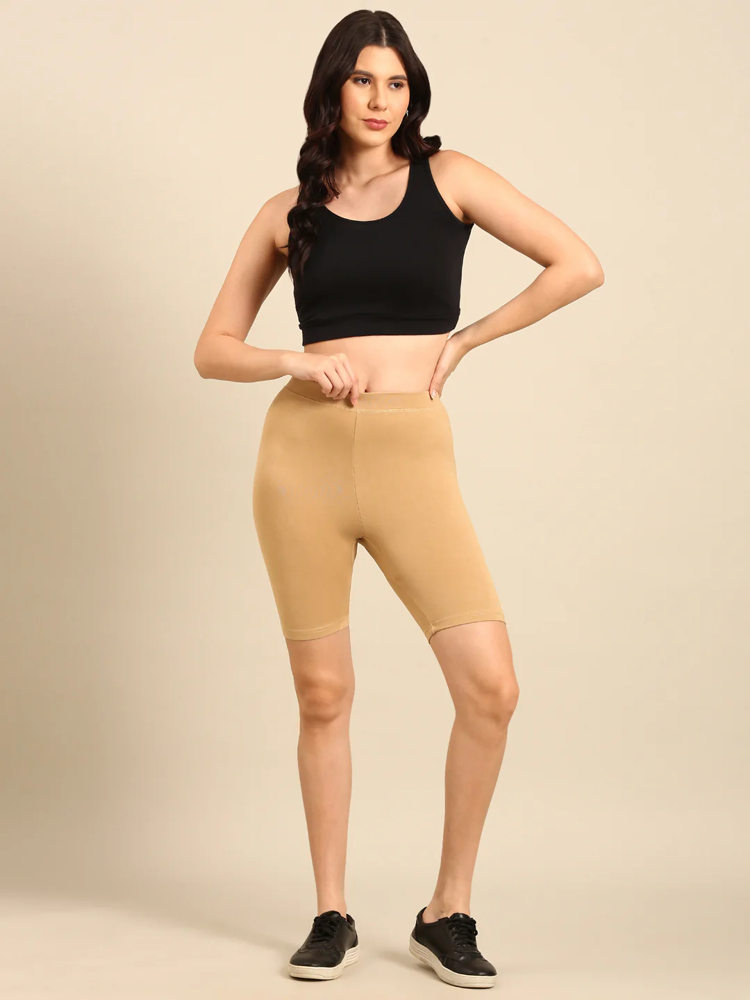 Women Beige Inner wear Shorts - Image 5