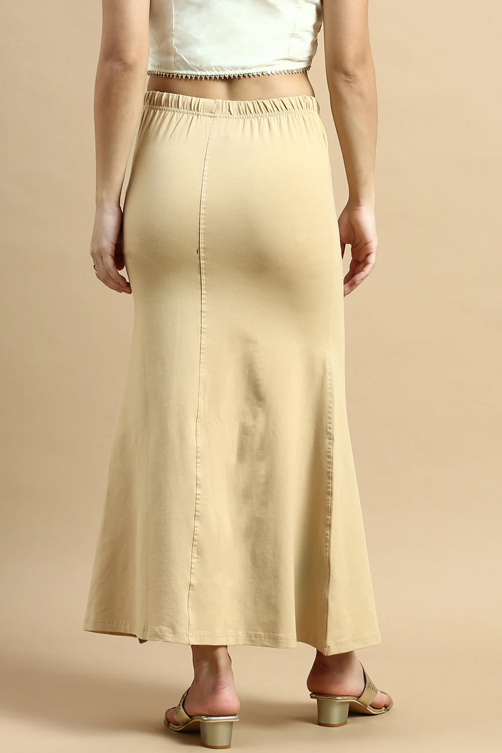 Women Beige Saree Shapewear - Image 2