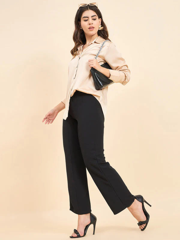 Women Beige Solid Odor Free Formal Shirt - Image 6