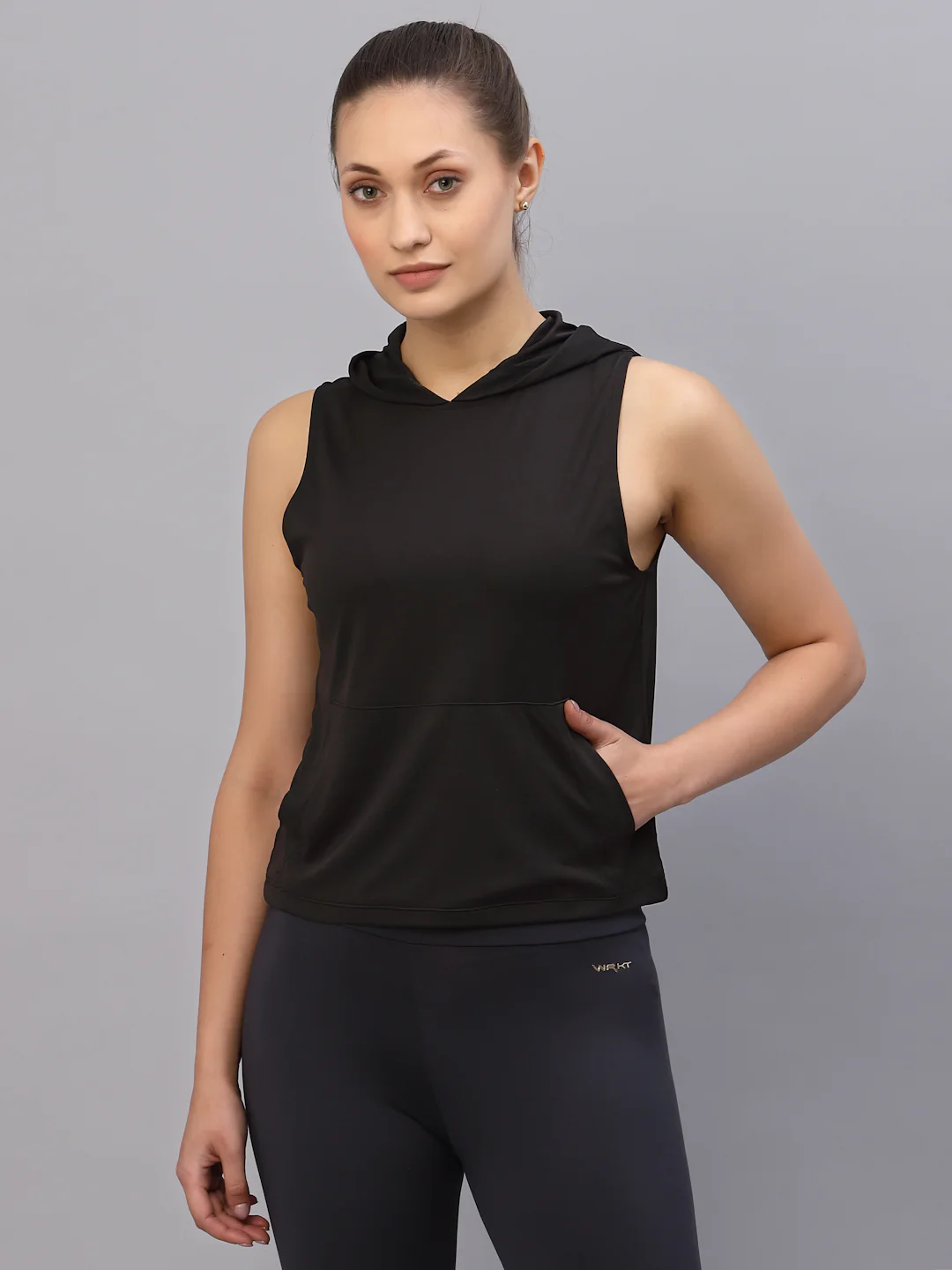 Women Black Activewear Top - Image 2
