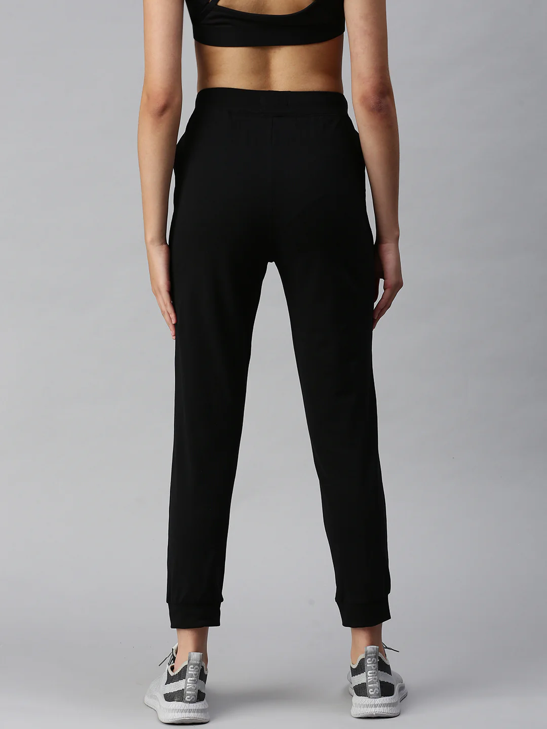 Women Black Athleisure Pants - Image 4
