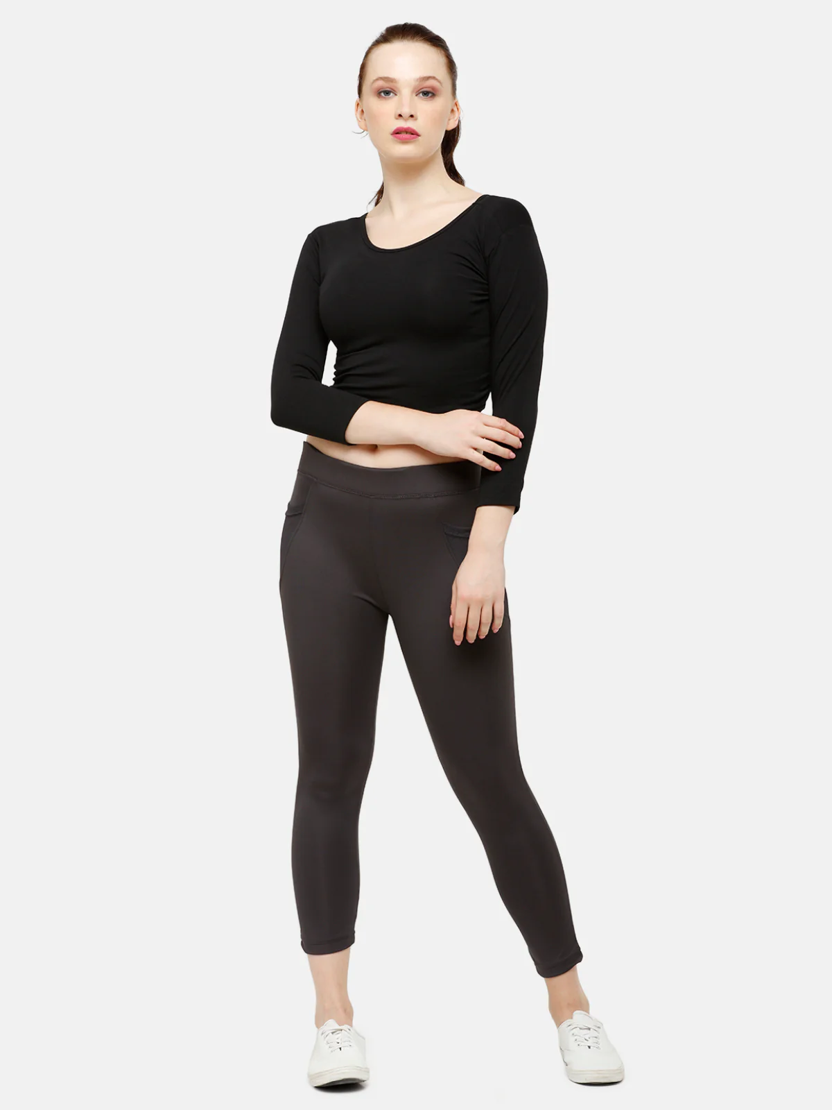 Women Black Athleisure Top - Image 5