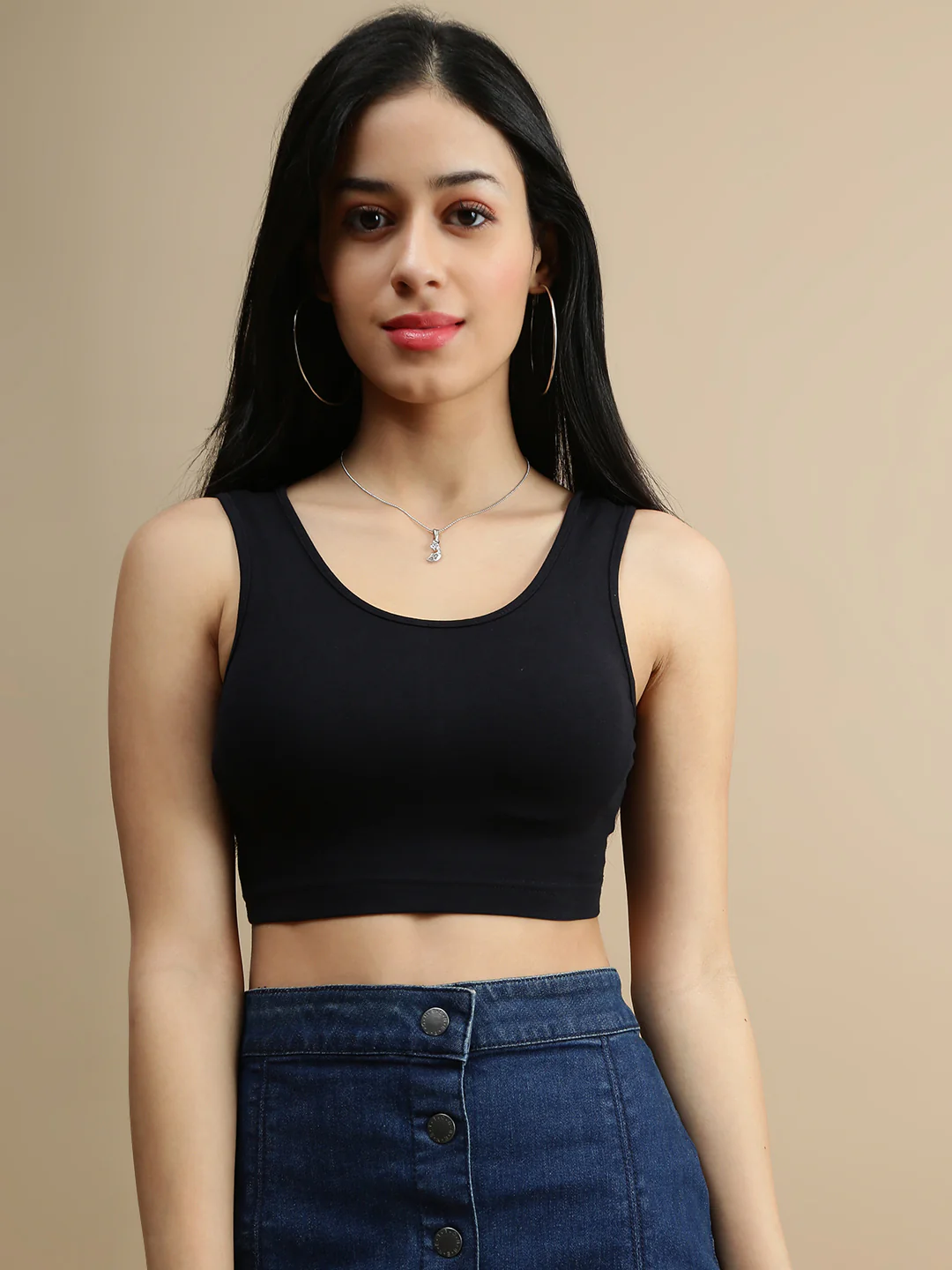 Women Black Athleisure Top - Image 2