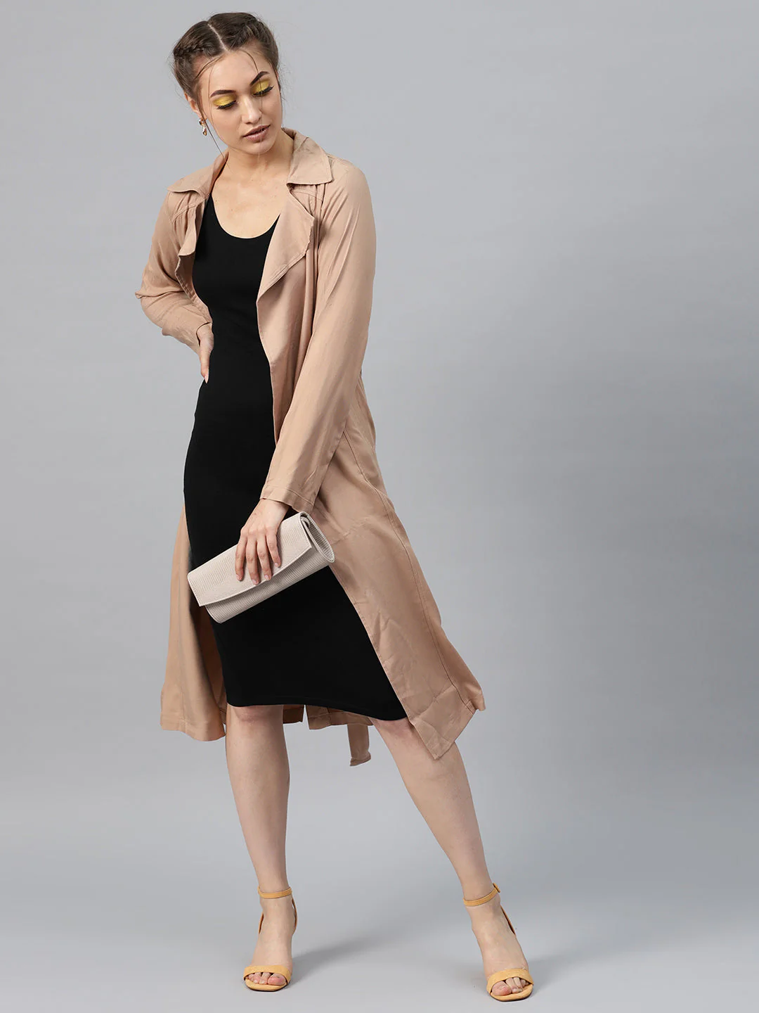 Women Black Back Knot Cutout Dress - Image 6