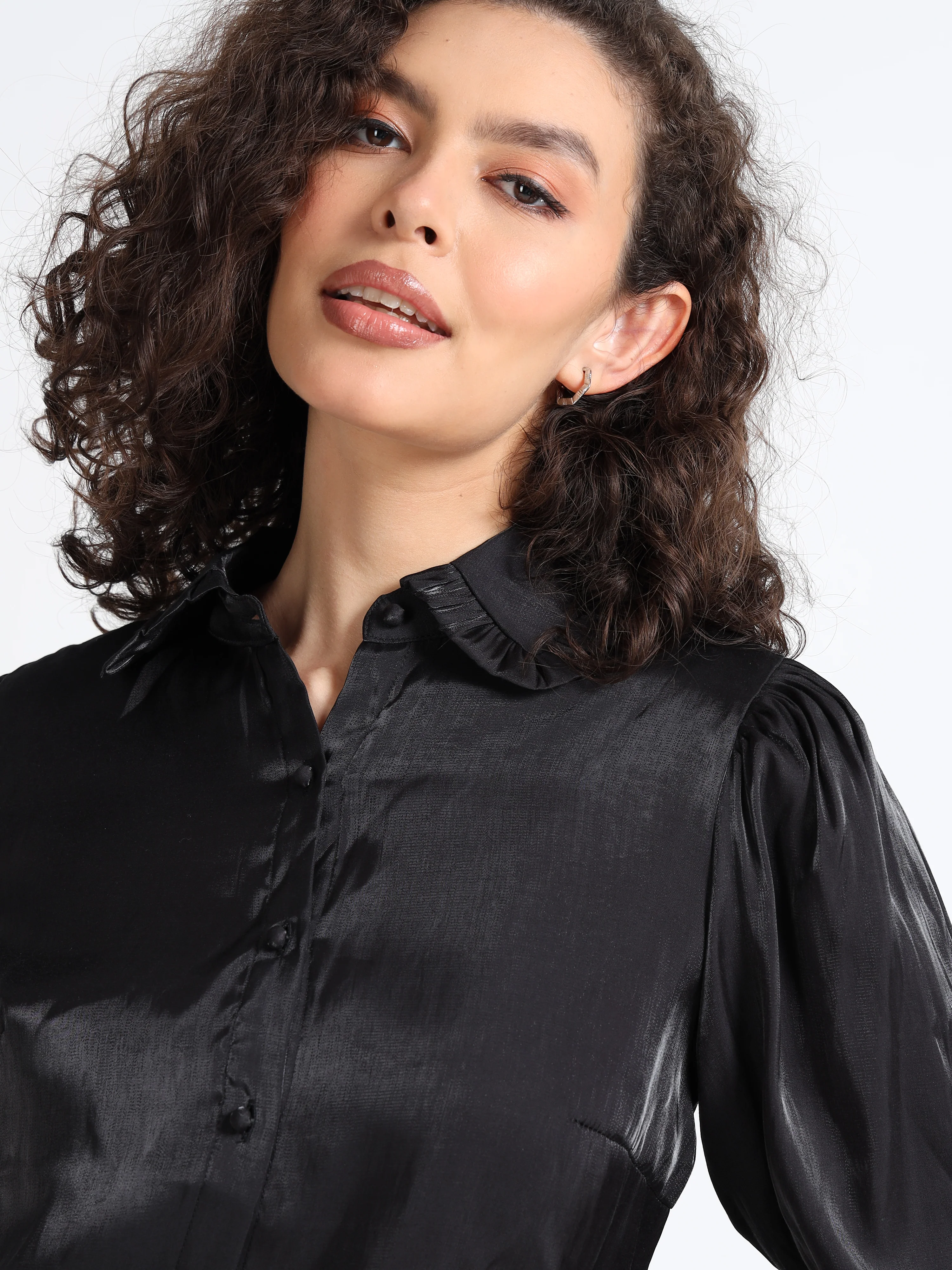 Women Party Balloon Sleeve Shirt - Image 3