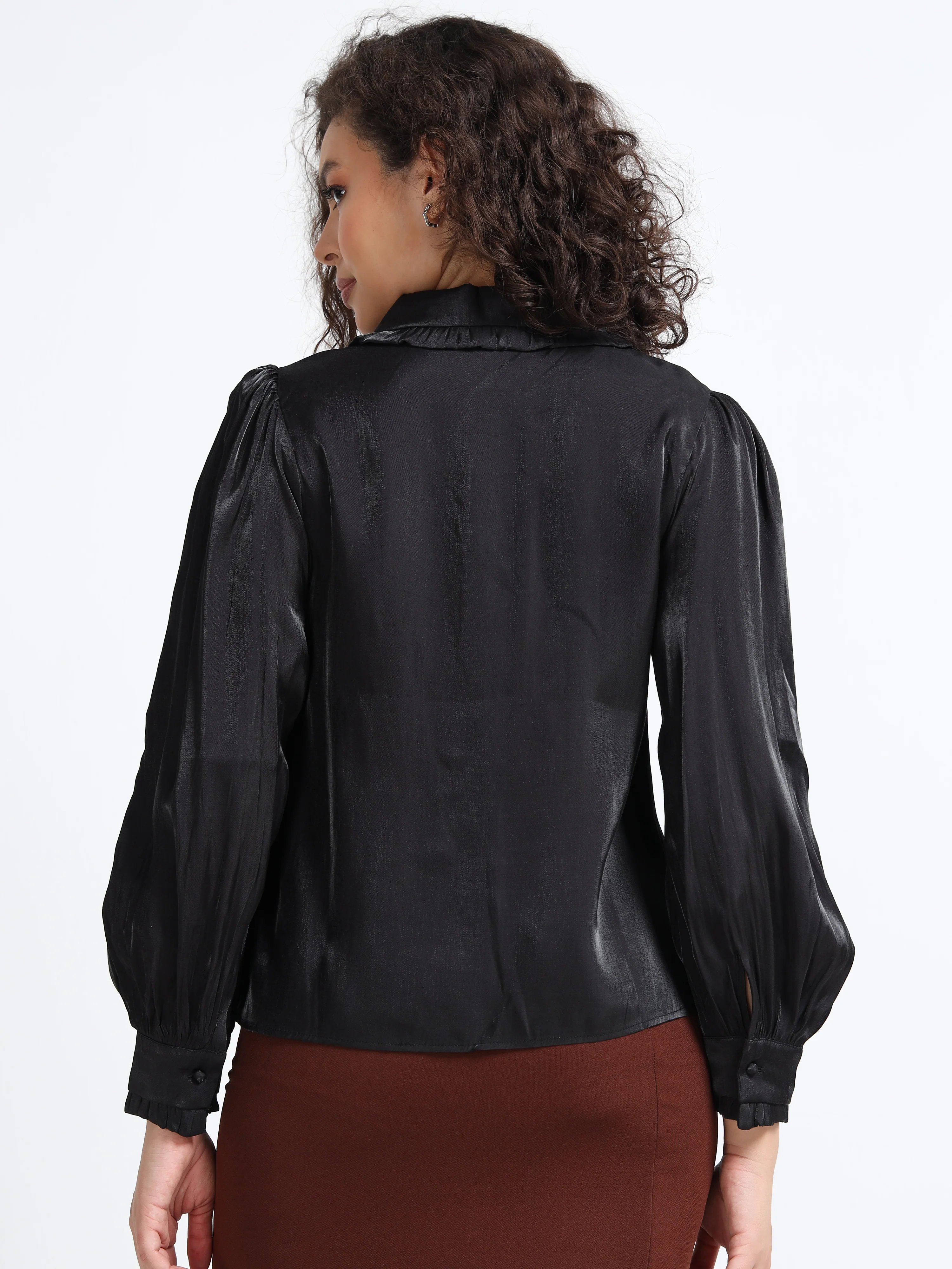 Women Party Balloon Sleeve Shirt - Image 4