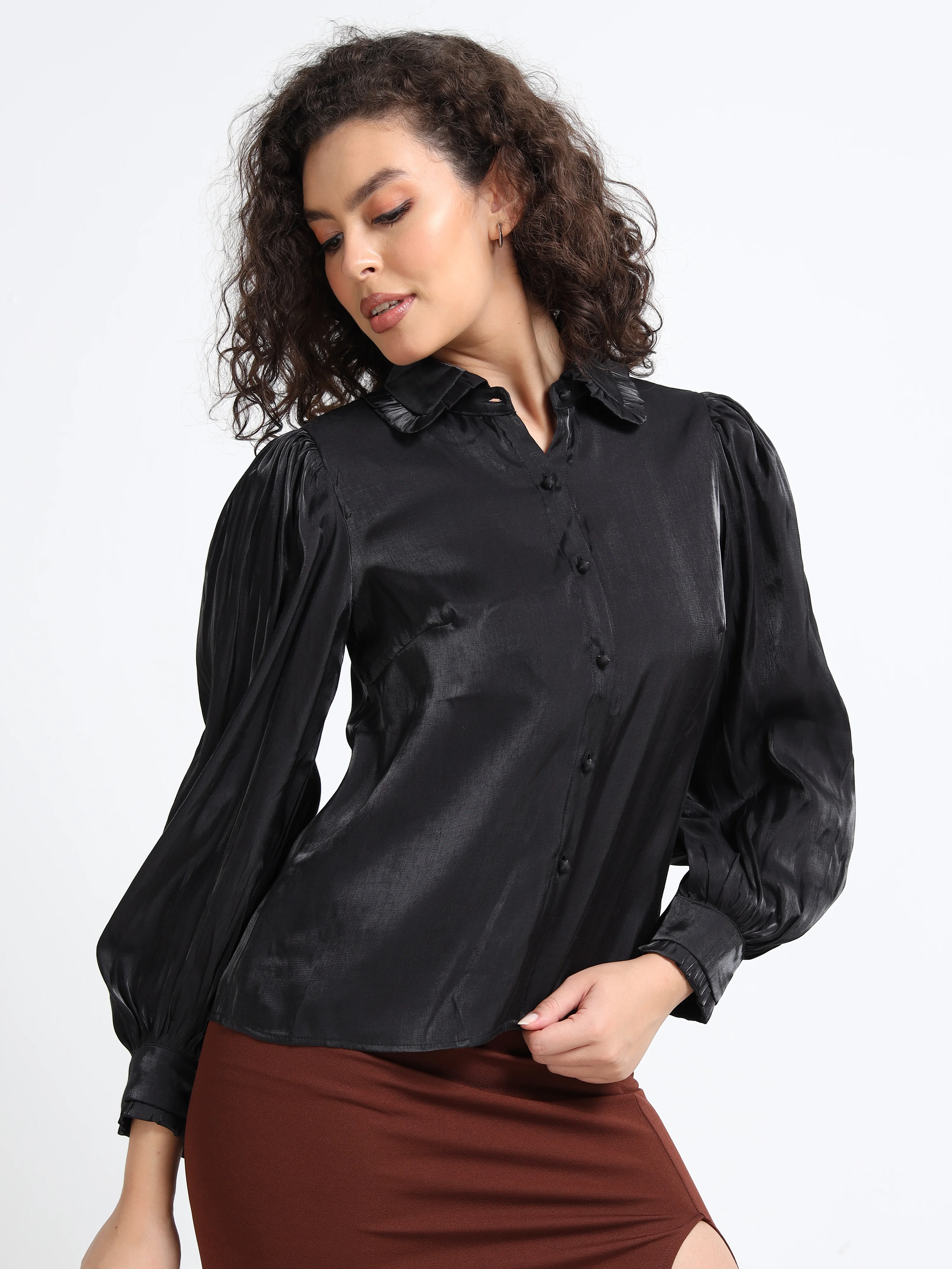 Women Party Balloon Sleeve Shirt - Image 6