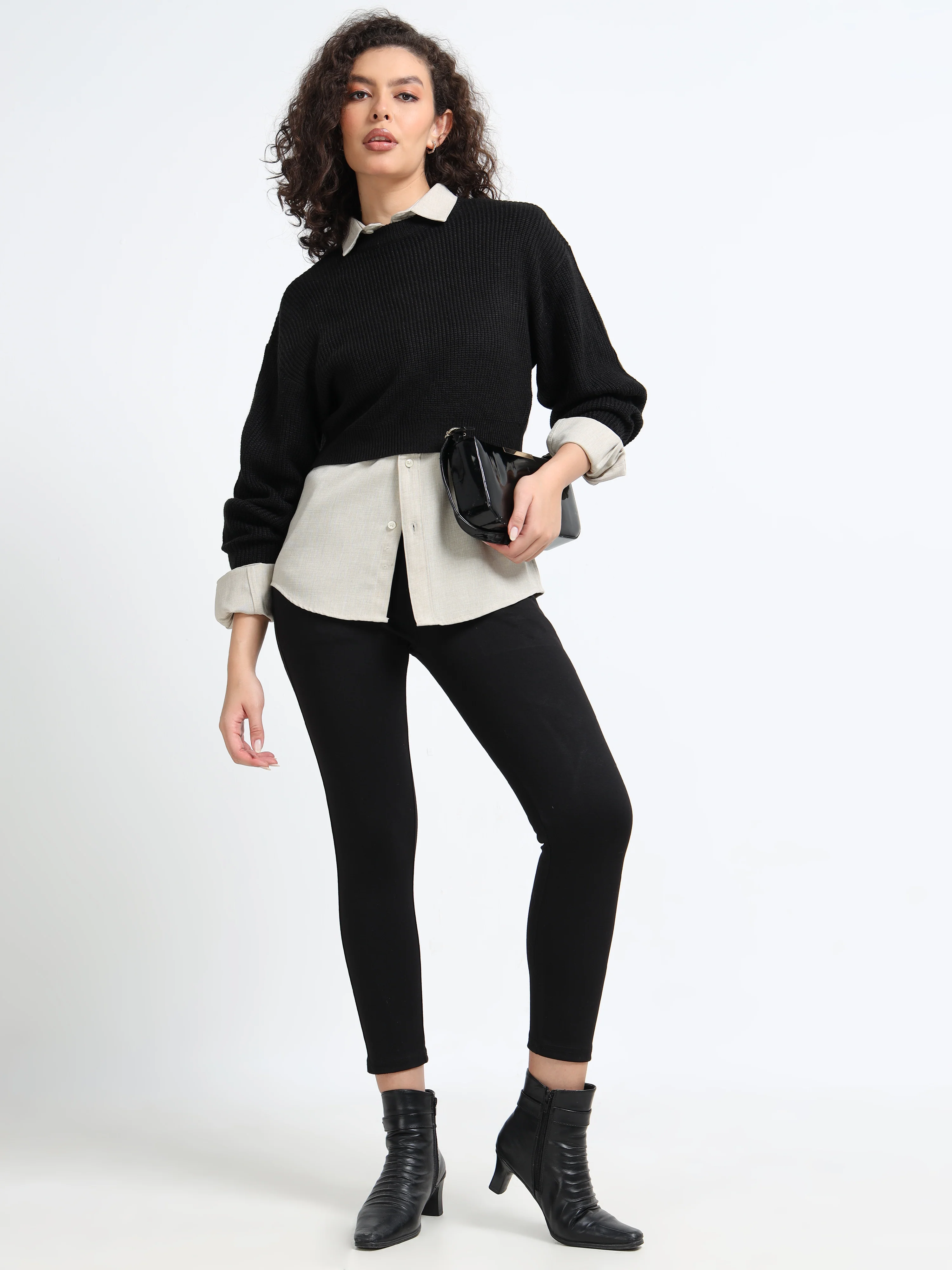 Women Balloon Sleeve Sweater - Image 7