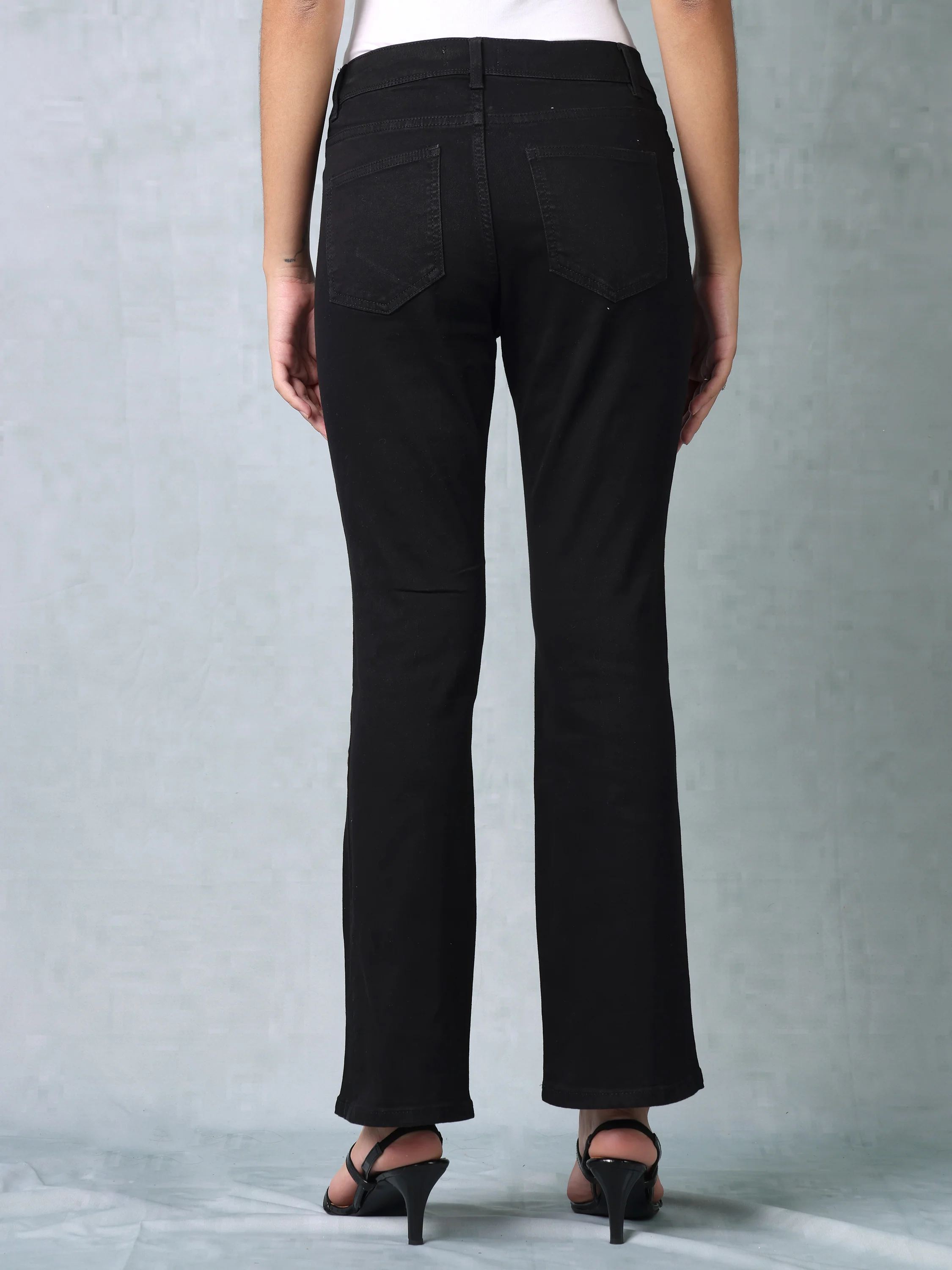 Women Black Bootcut jeans - Image 4