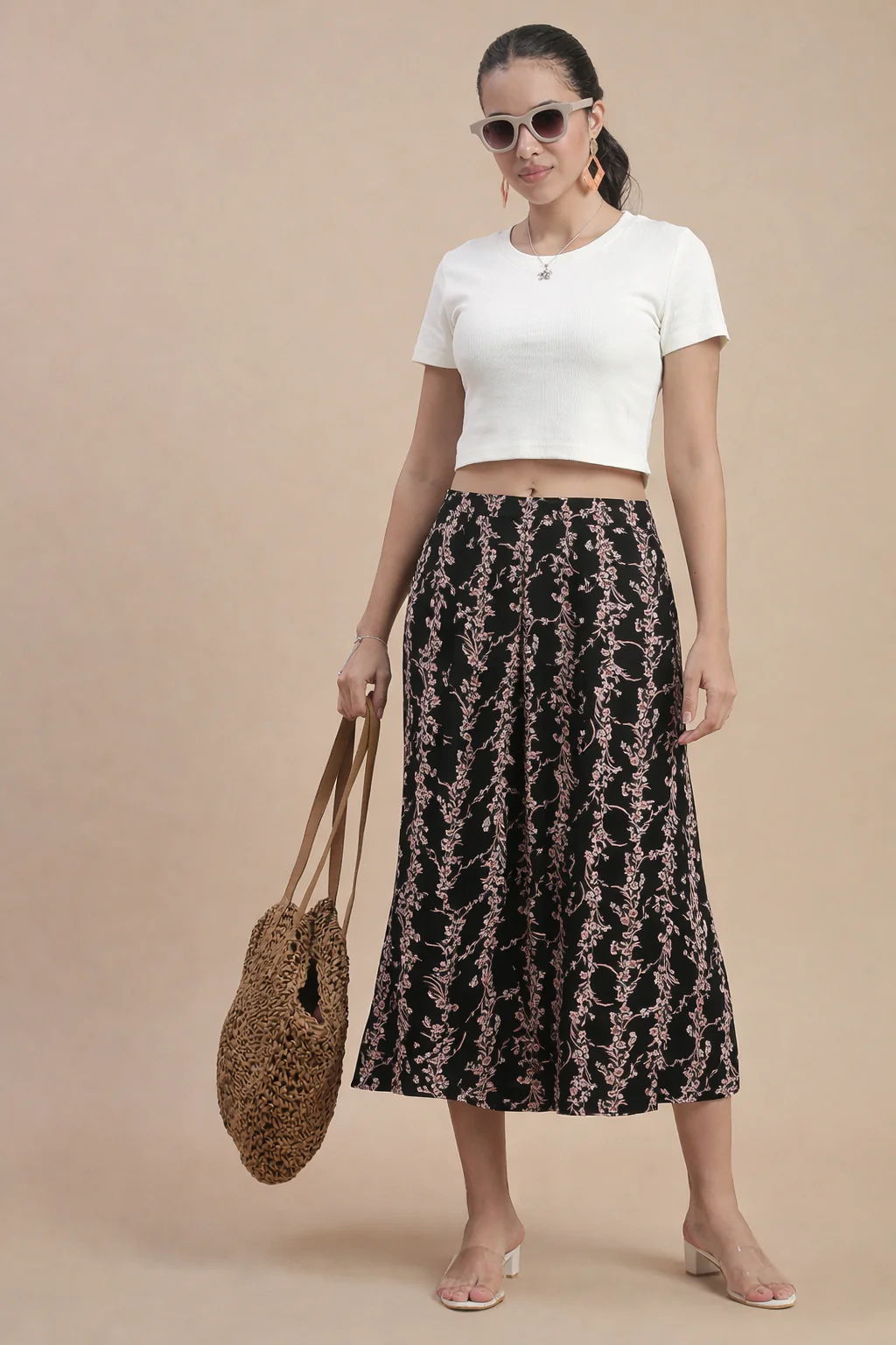 Women Black Casual Culottes - Image 5