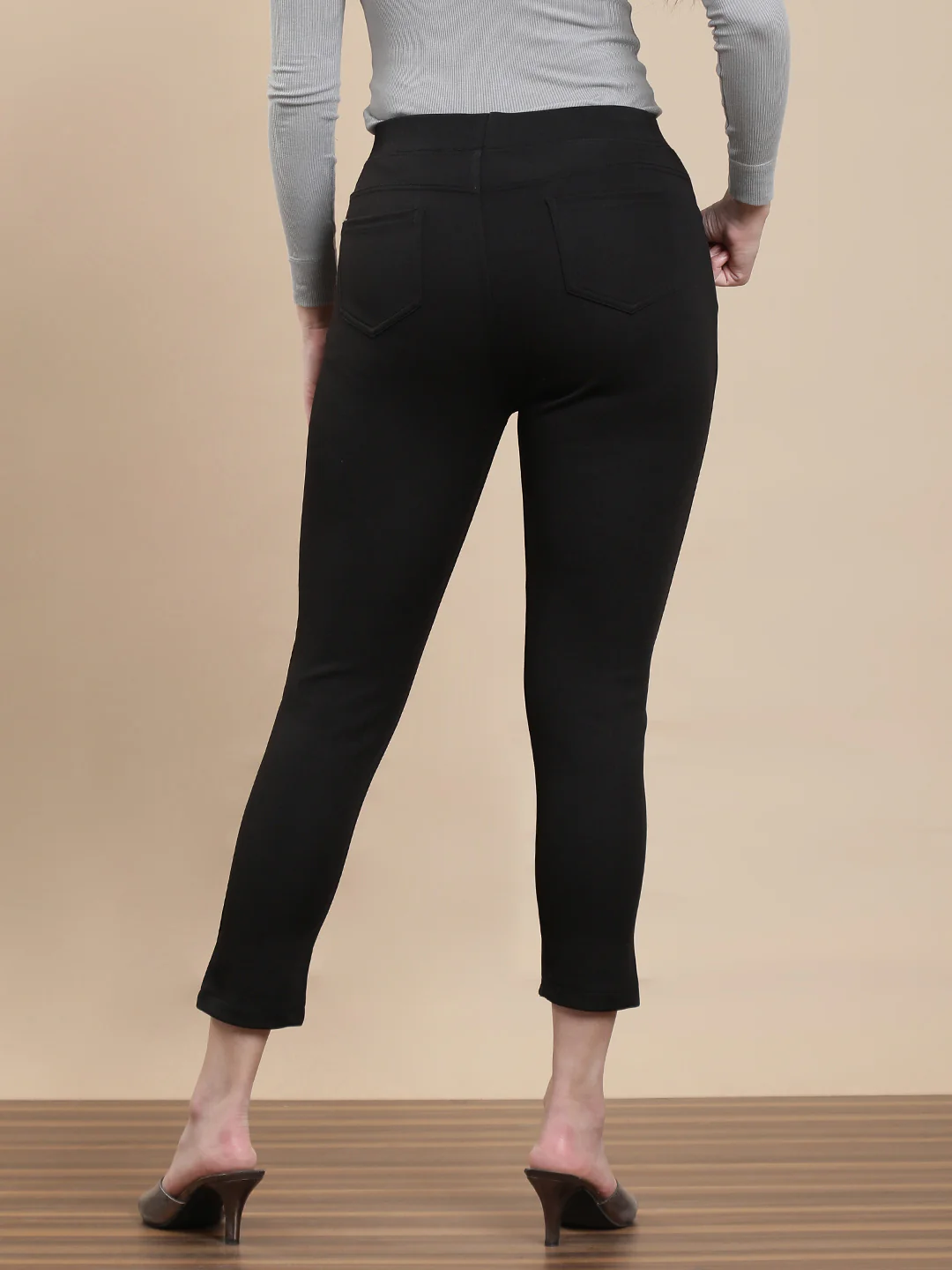 Women Black Casual Jegging - Image 2
