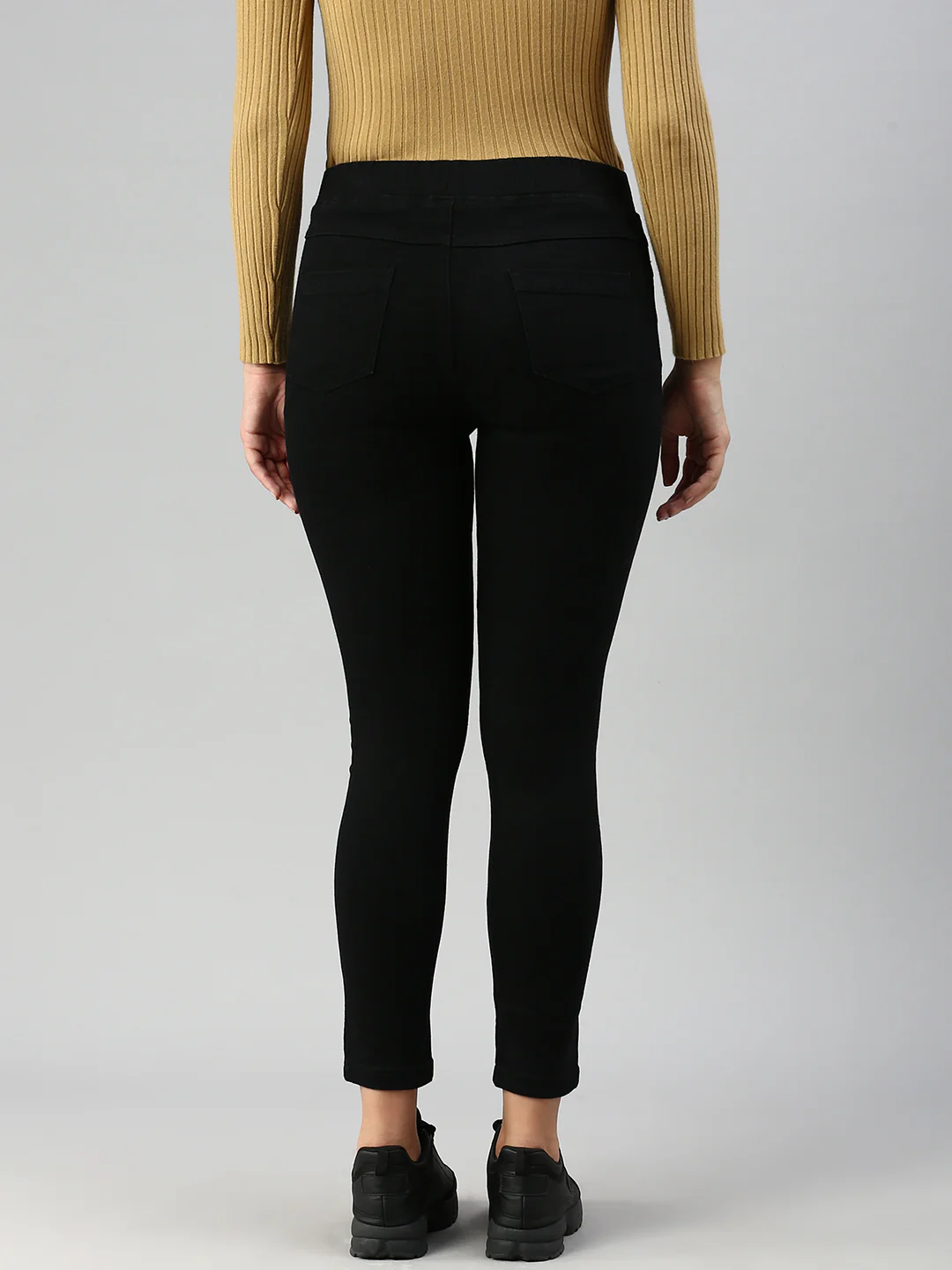 Women Black Casual Legging - Image 3