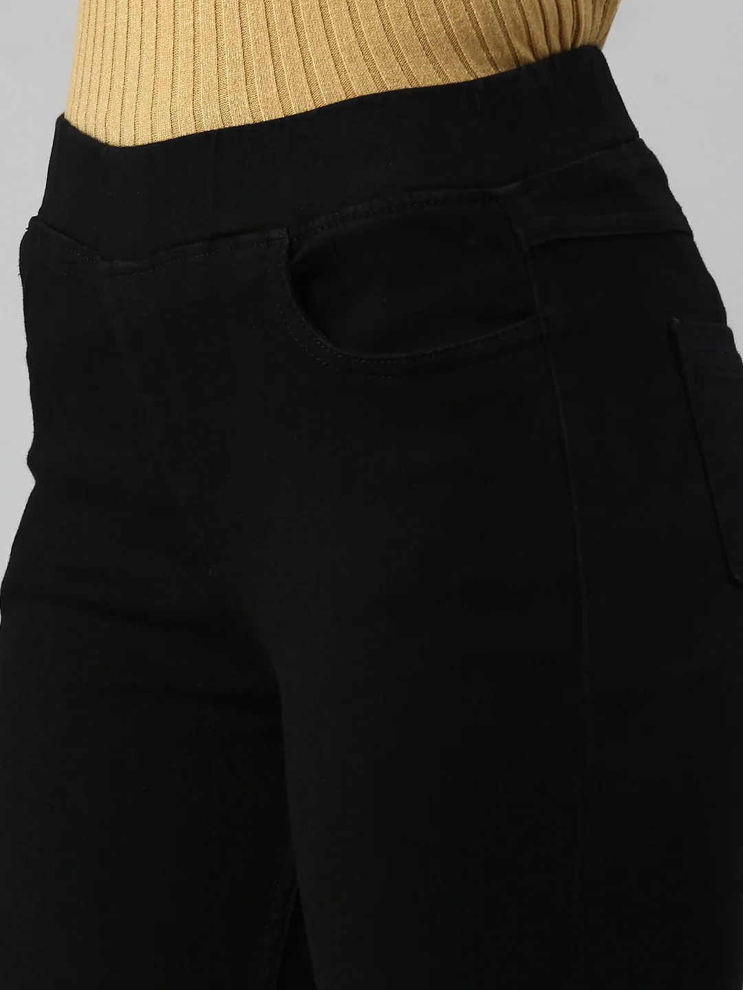 Women Black Casual Legging - Image 5