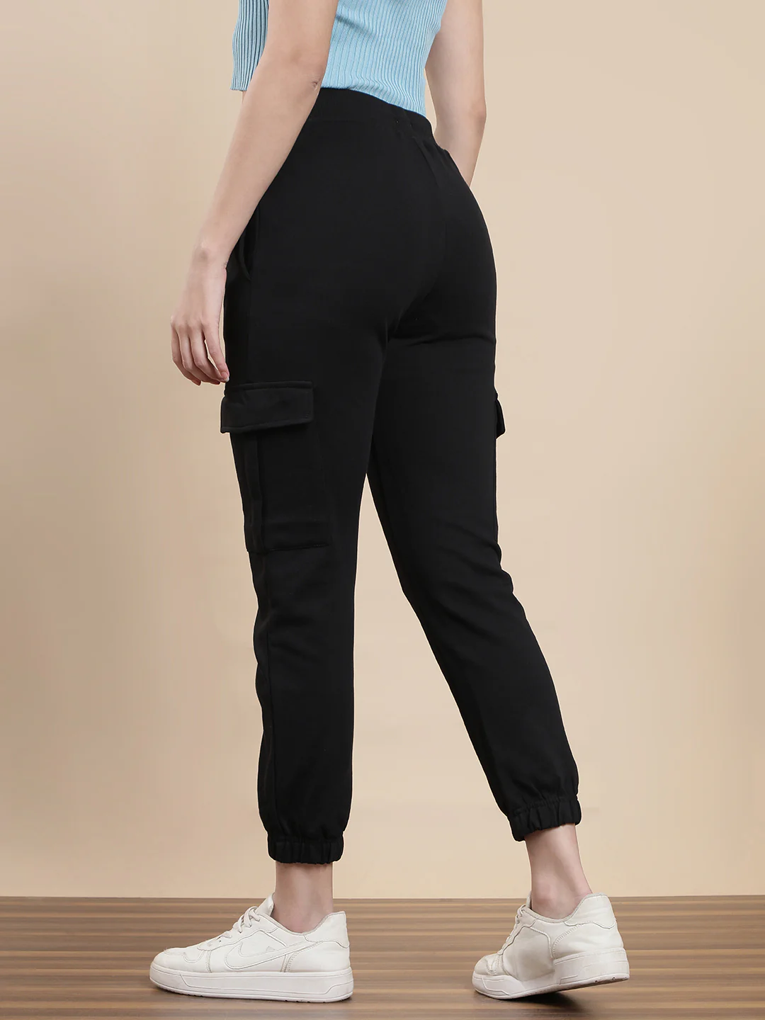Women Black Casual Jogger - Image 2