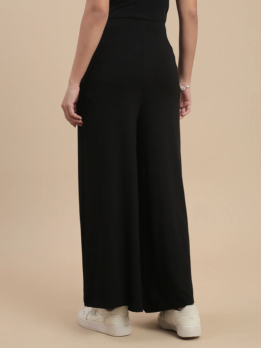 Women Black Casual Palazzo - Image 2