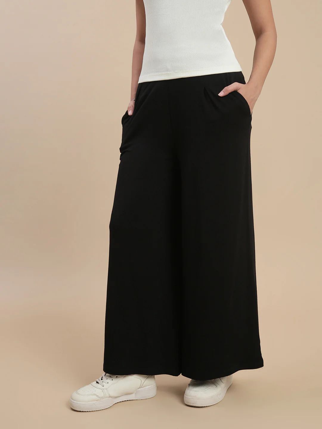 Women Black Casual Palazzo - Image 4