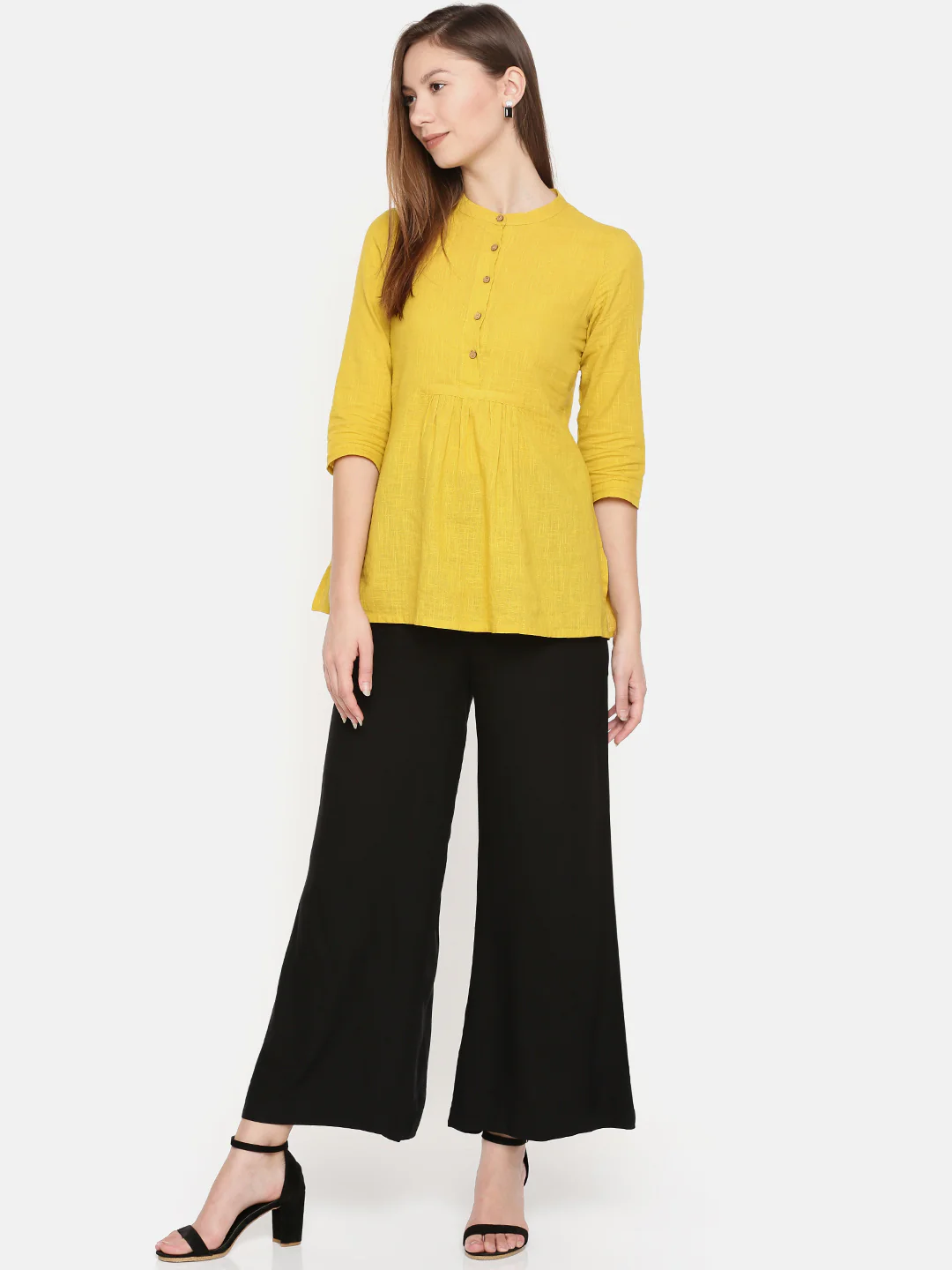 Women Black Casual Palazzo - Image 4