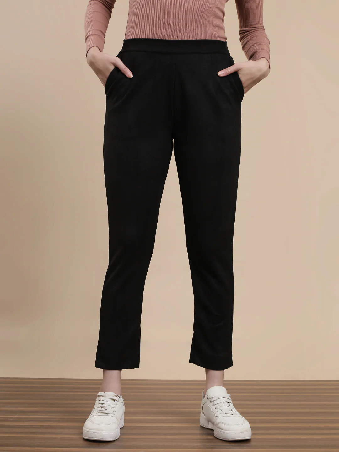 Women Black Casual Pants - Image 3