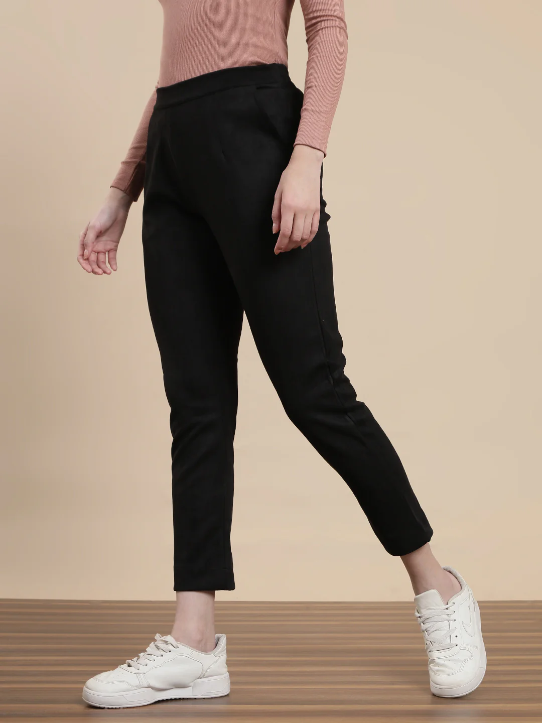 Women Black Casual Pants - Image 4