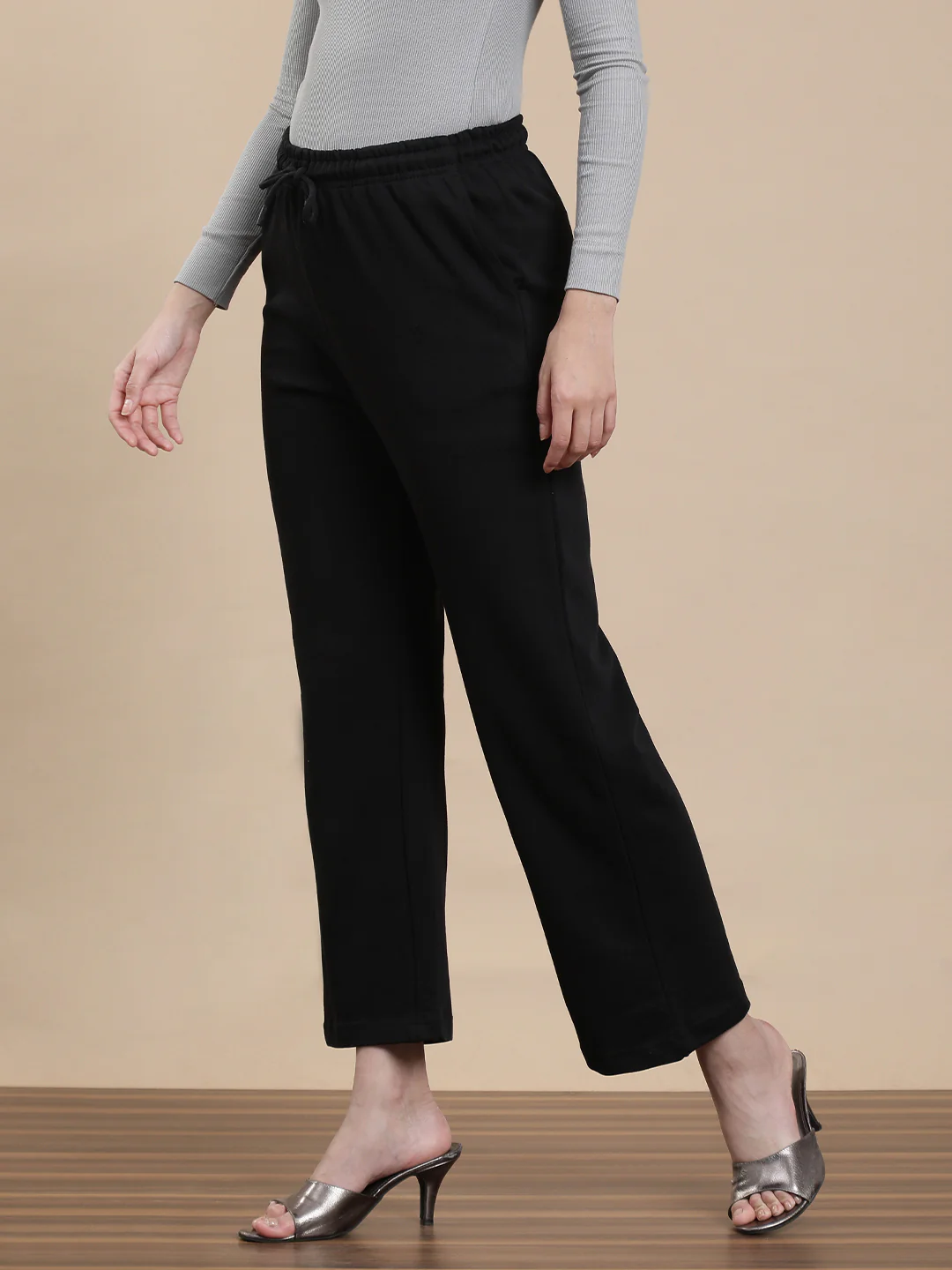 Women Black Casual Pants - Image 3