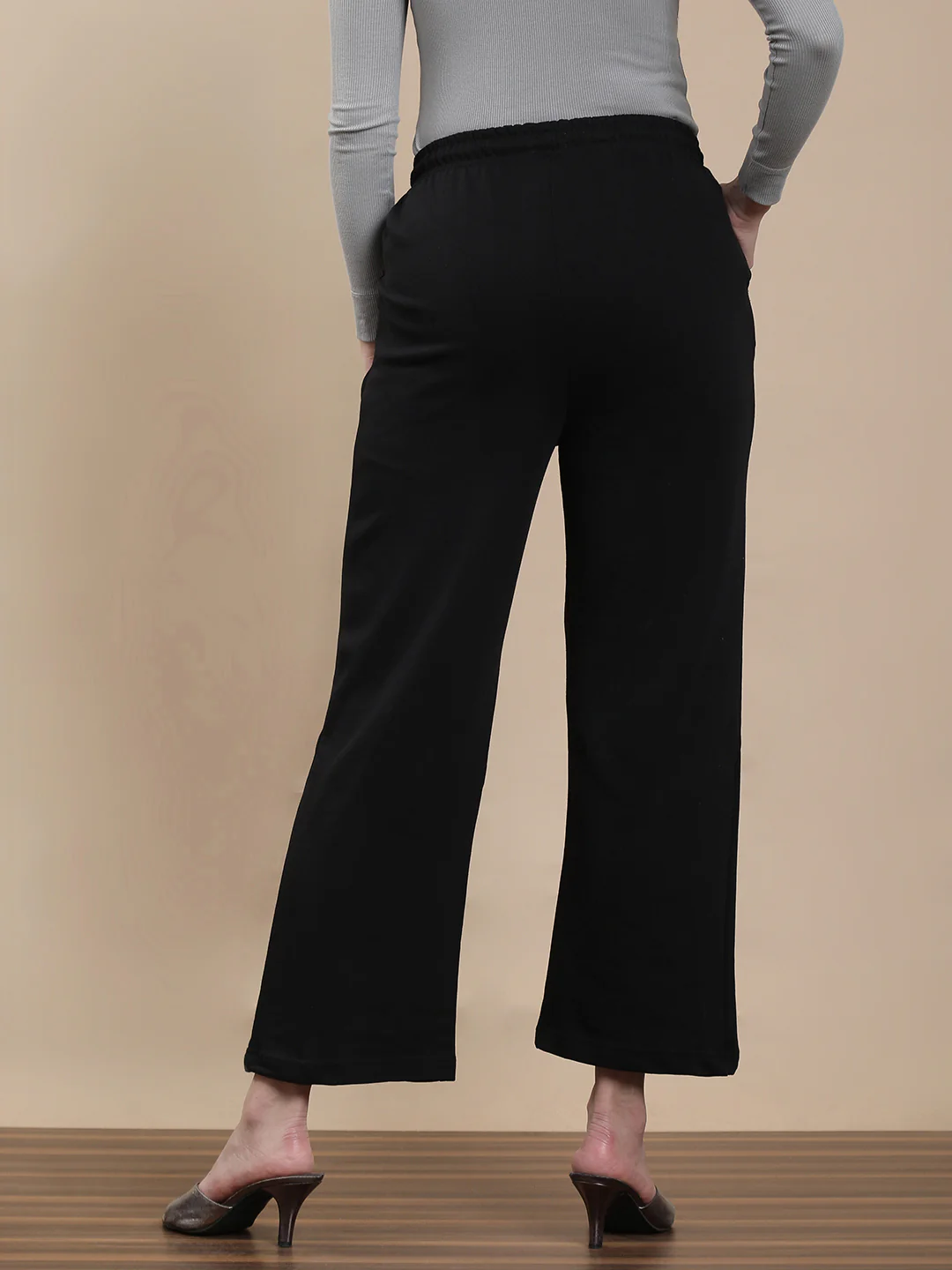 Women Black Casual Pants - Image 4