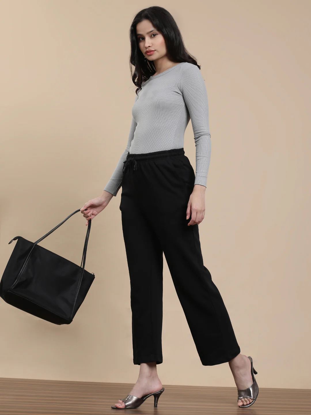 Women Black Casual Pants - Image 5