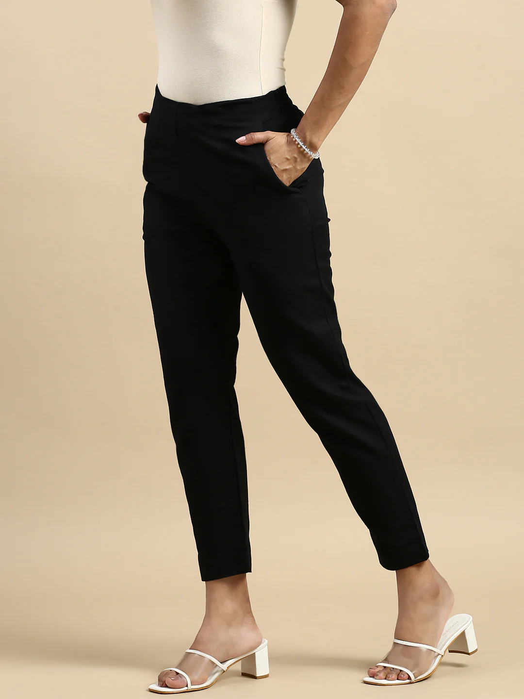 Women Black Casual Pants - Image 2