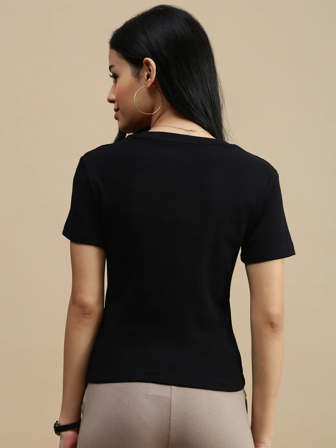 Women Black Casual Top - Image 2