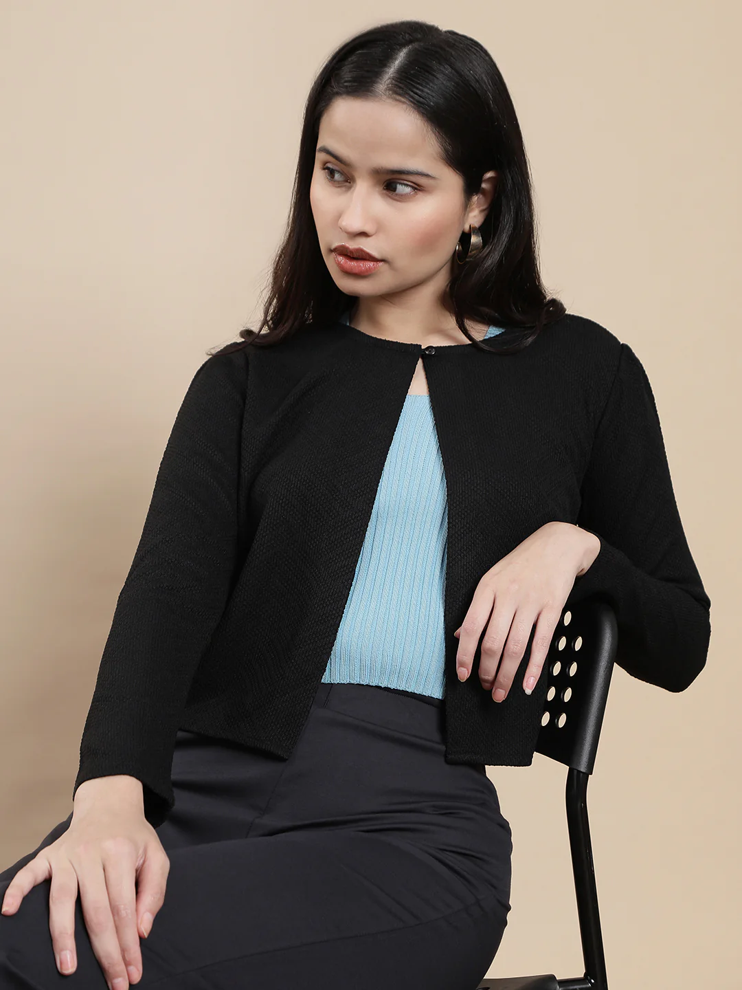 Women Black Casual Top - Image 3