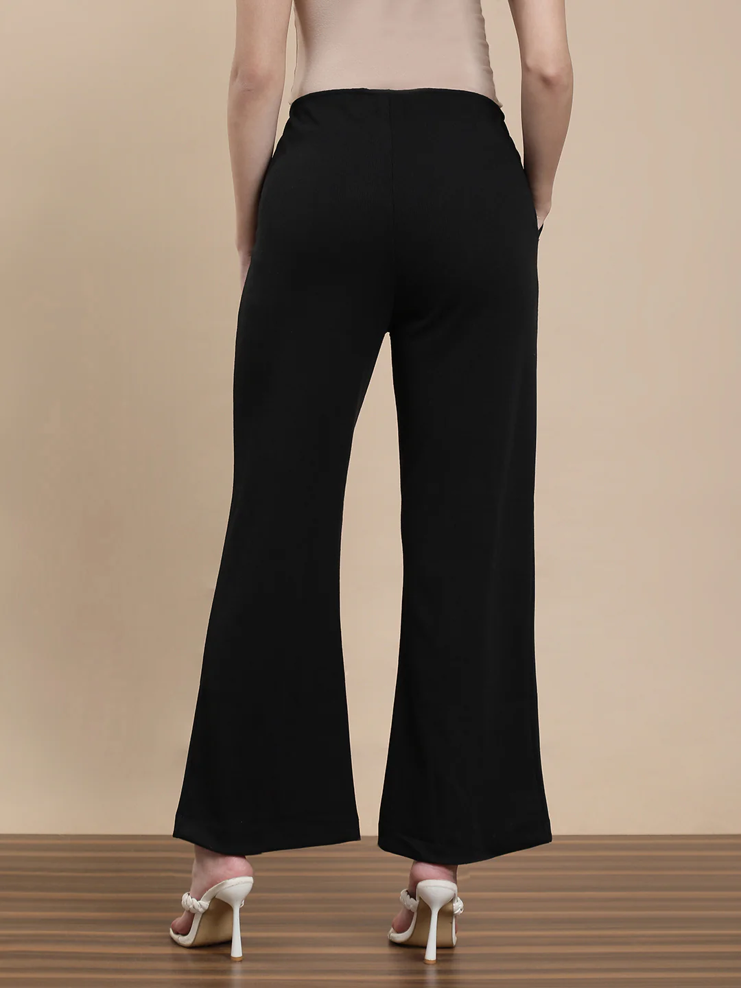 Women Black Casual Tregging - Image 2