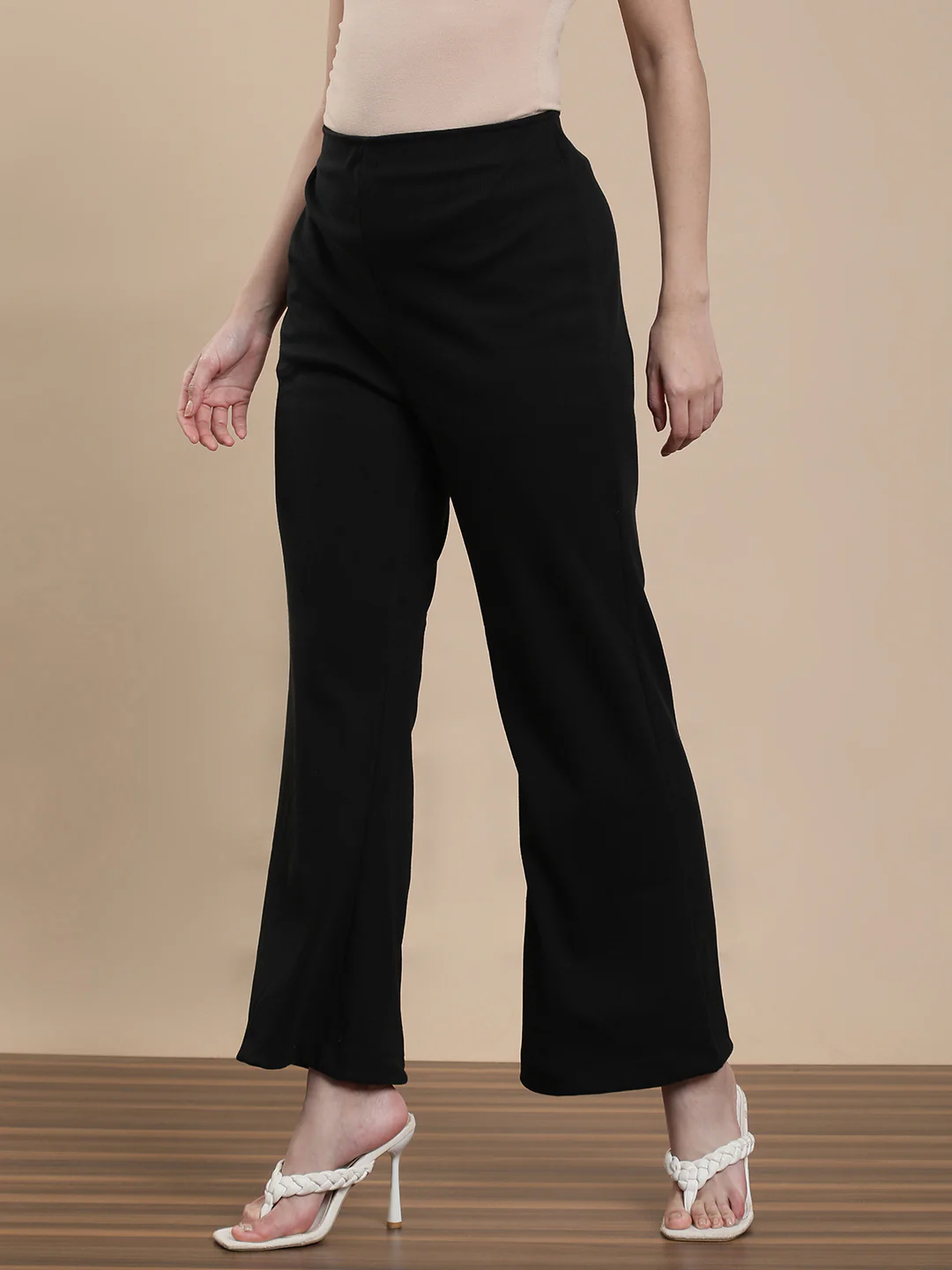 Women Black Casual Tregging - Image 3
