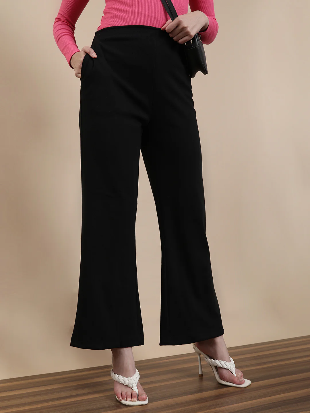 Women Black Casual Tregging - Image 4