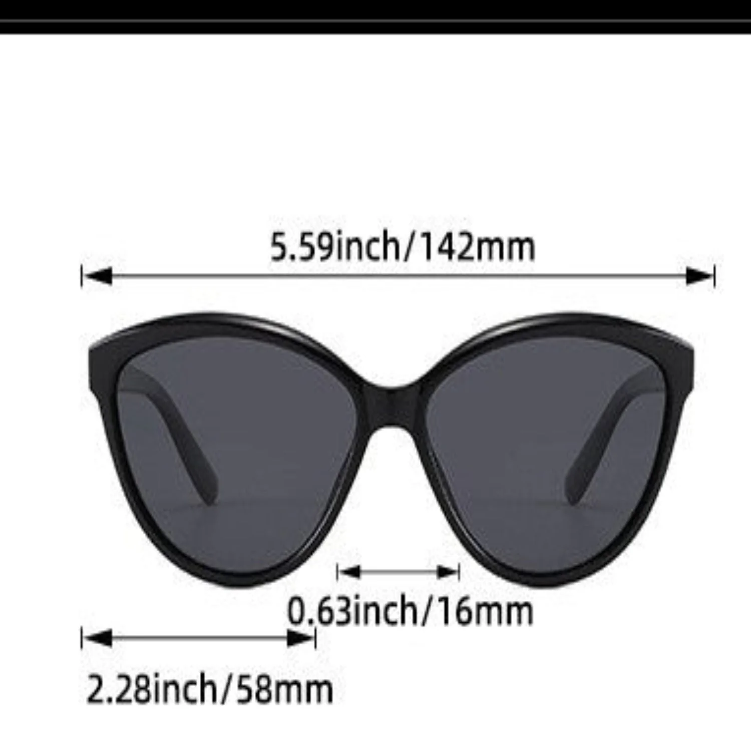 Women Black Cat Eye Sunglasses - Image 5