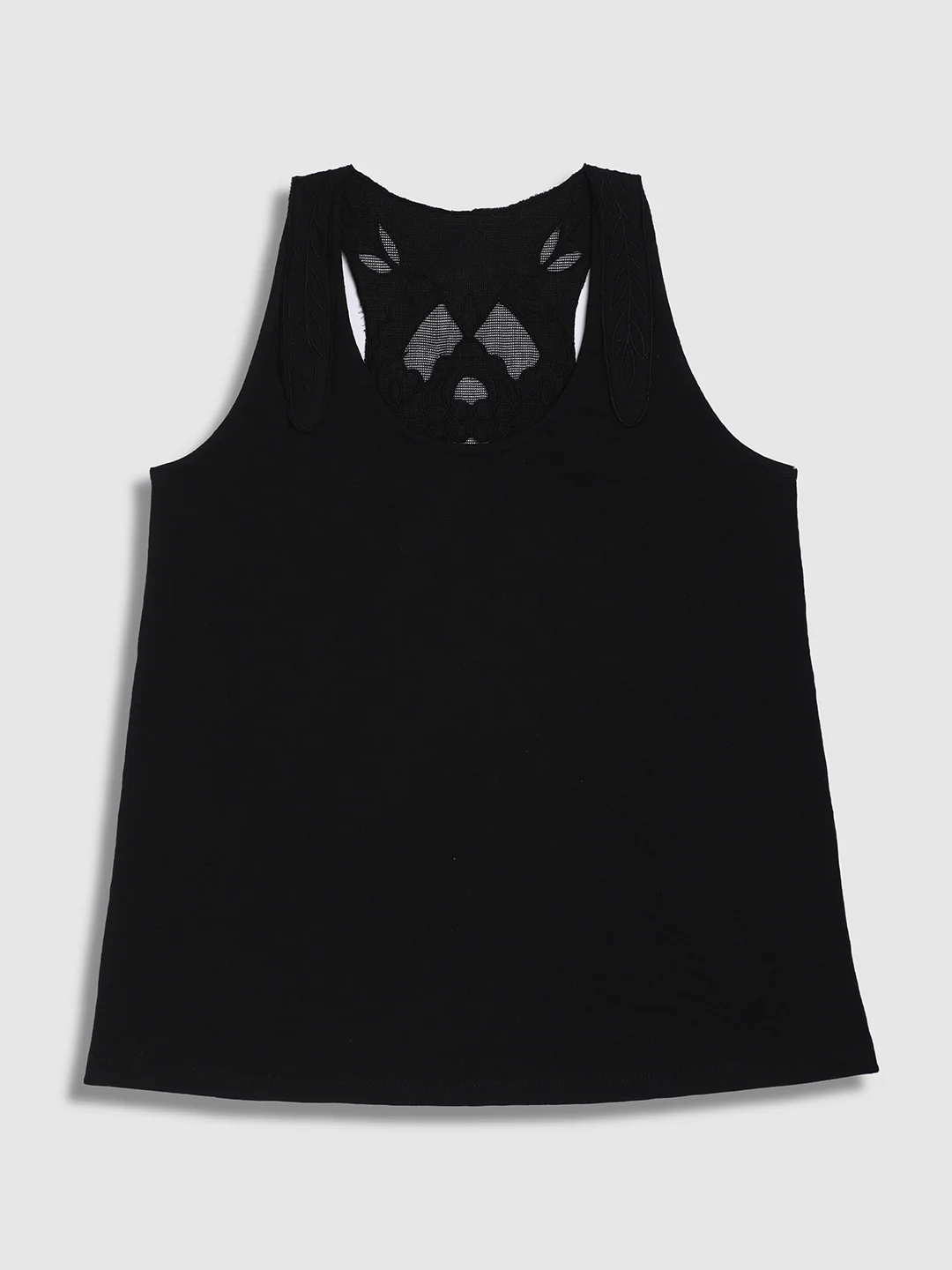 Women Black Comfort Fit Tank Top - Image 7