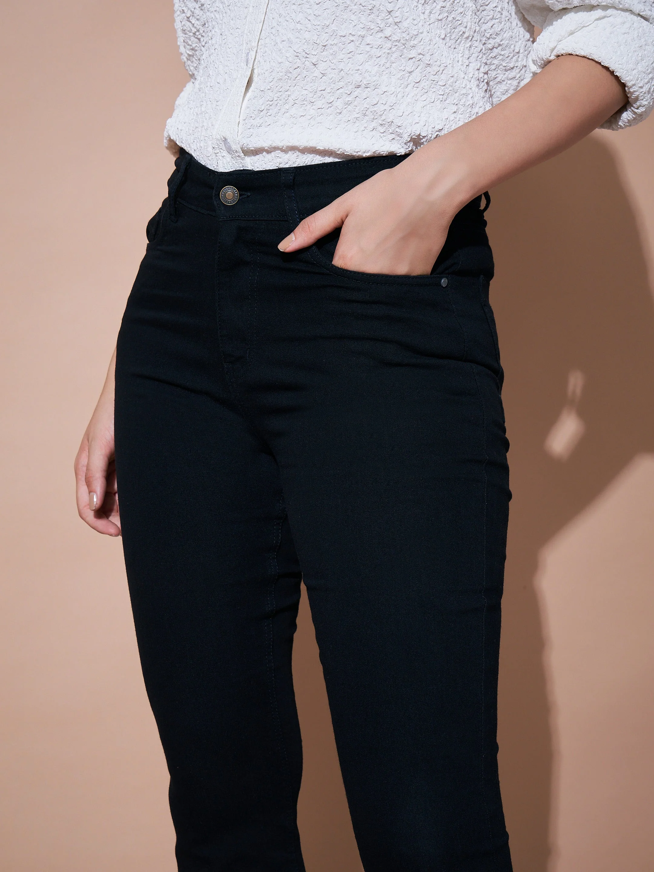 Women Black Denim Boot Cut Premium Jeans - Image 4