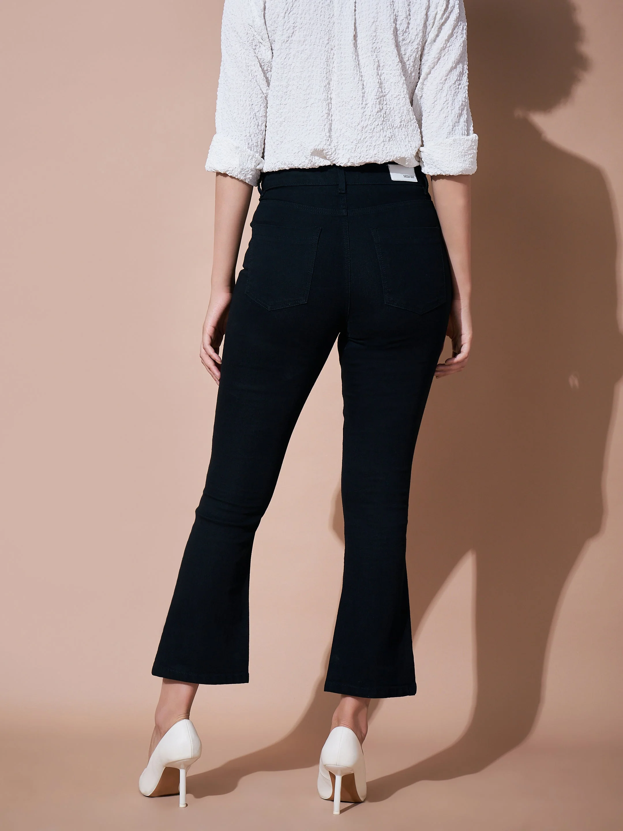 Women Black Denim Boot Cut Premium Jeans - Image 5