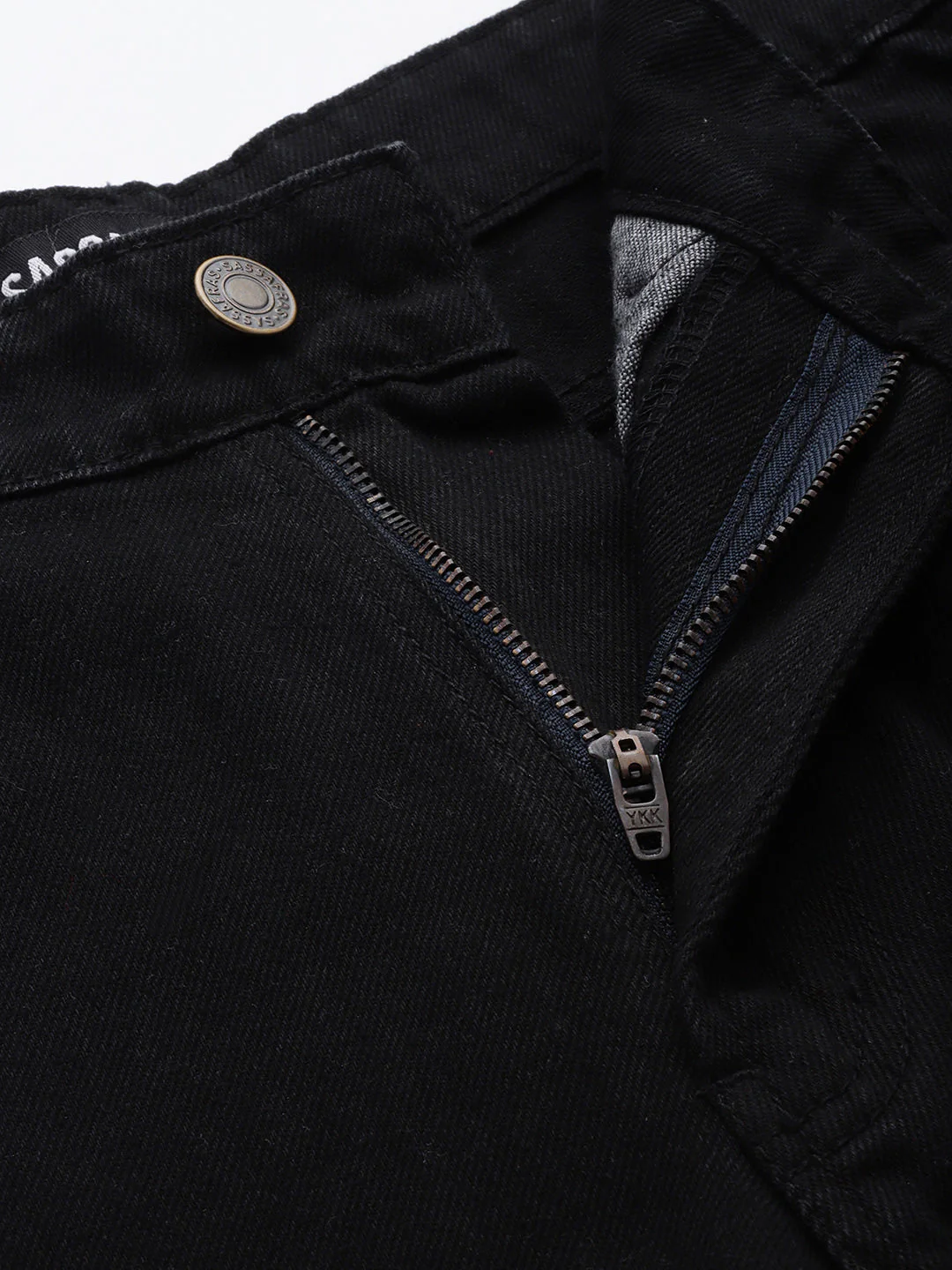 Women Black Distressed Slit Jeans - Image 5