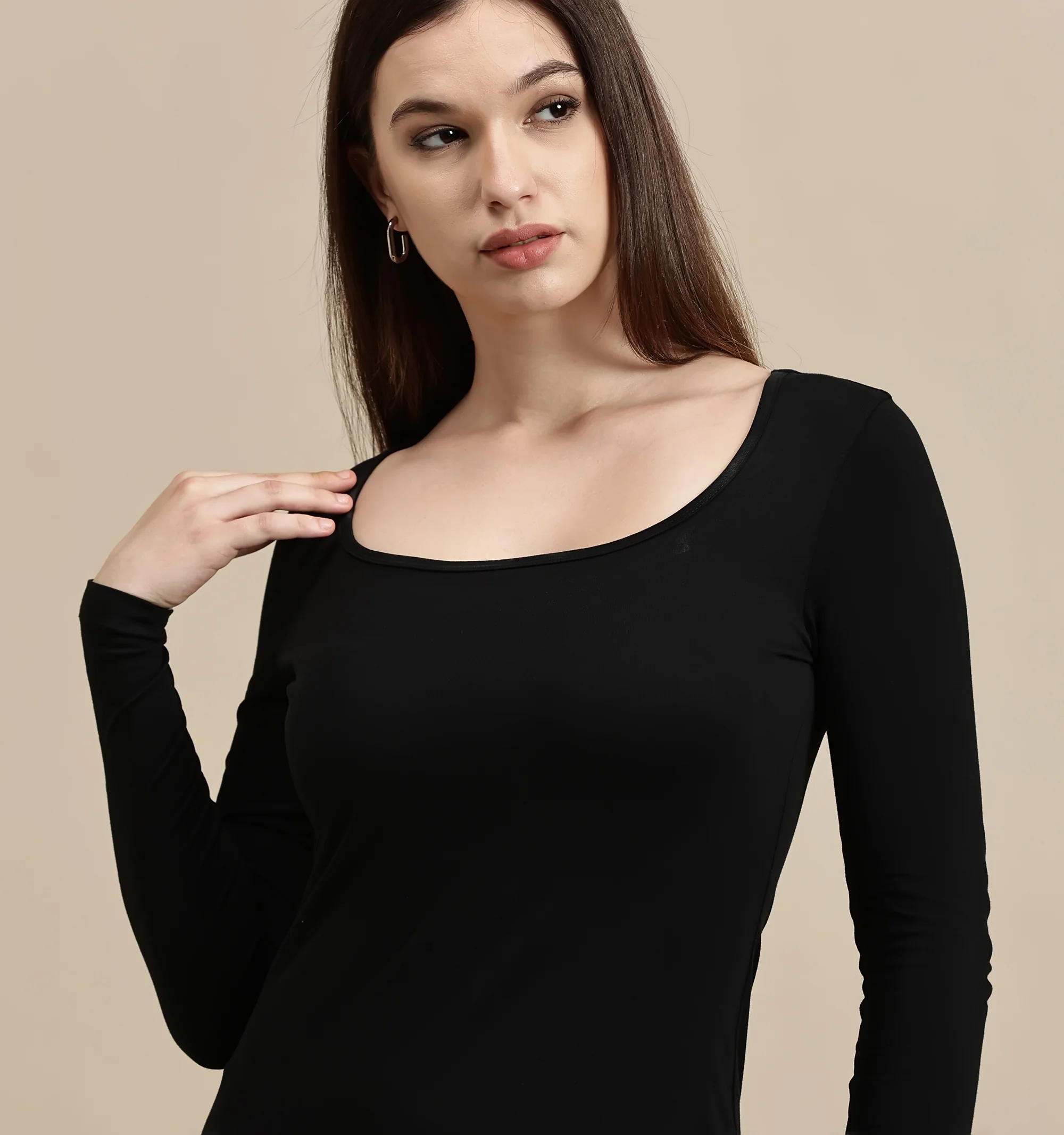 Women Black Full Sleeve Dress - Image 5