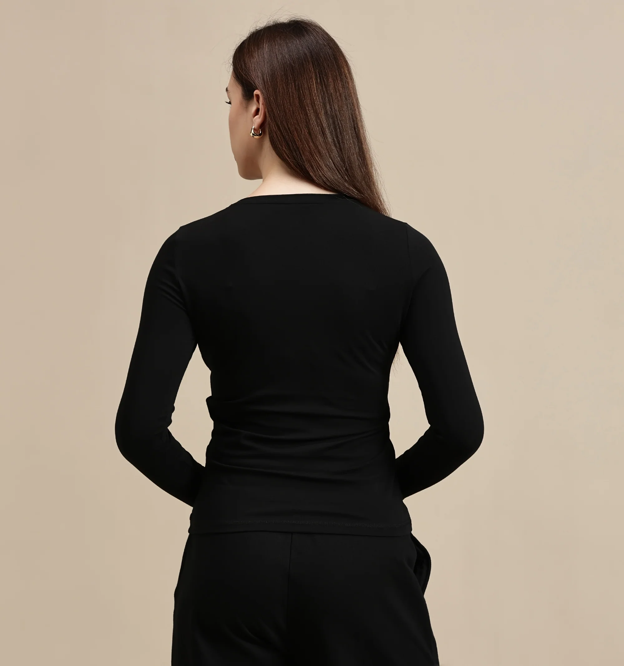 Women Black Full Sleeve Top - Image 3