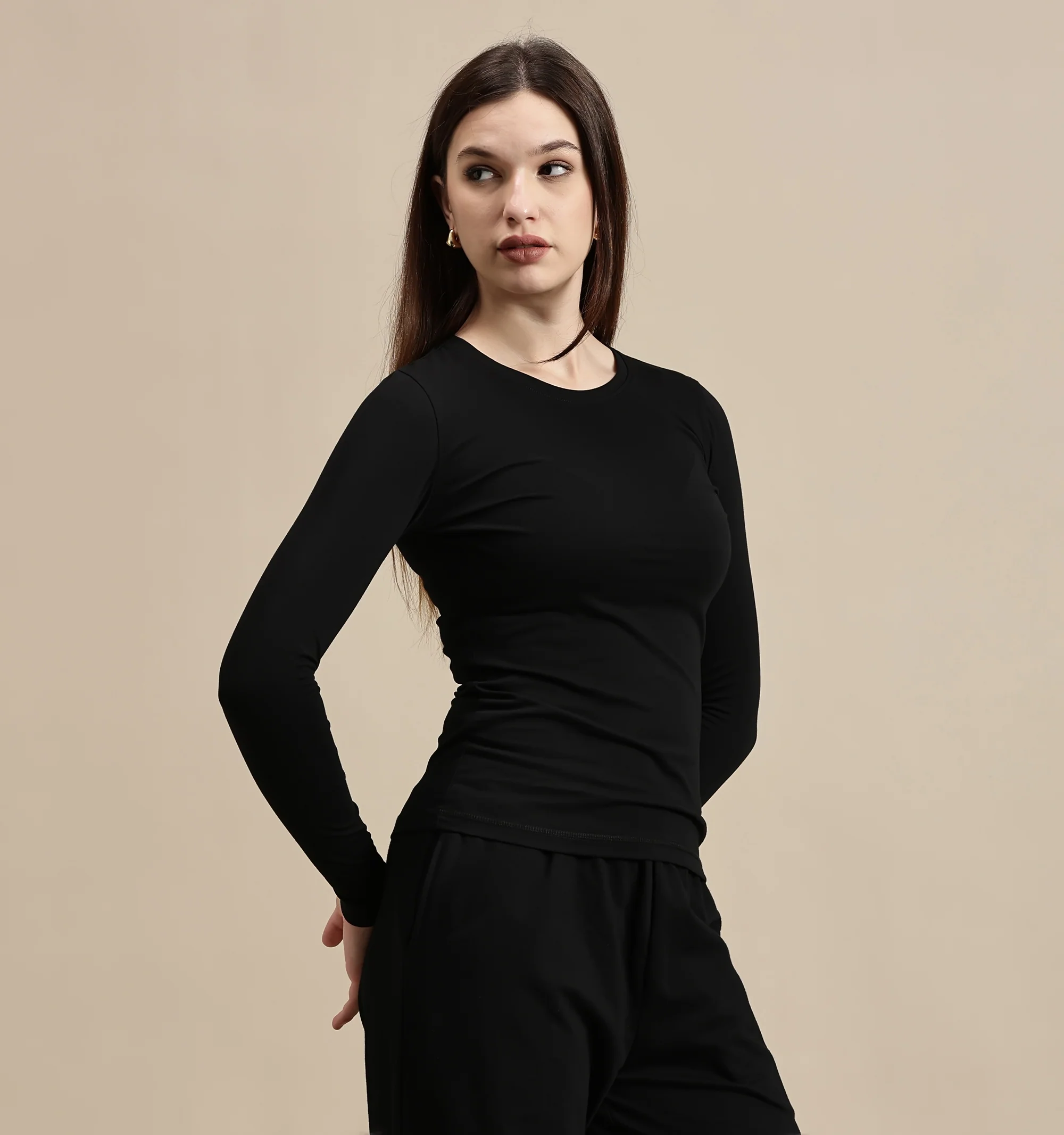 Women Black Full Sleeve Top - Image 5