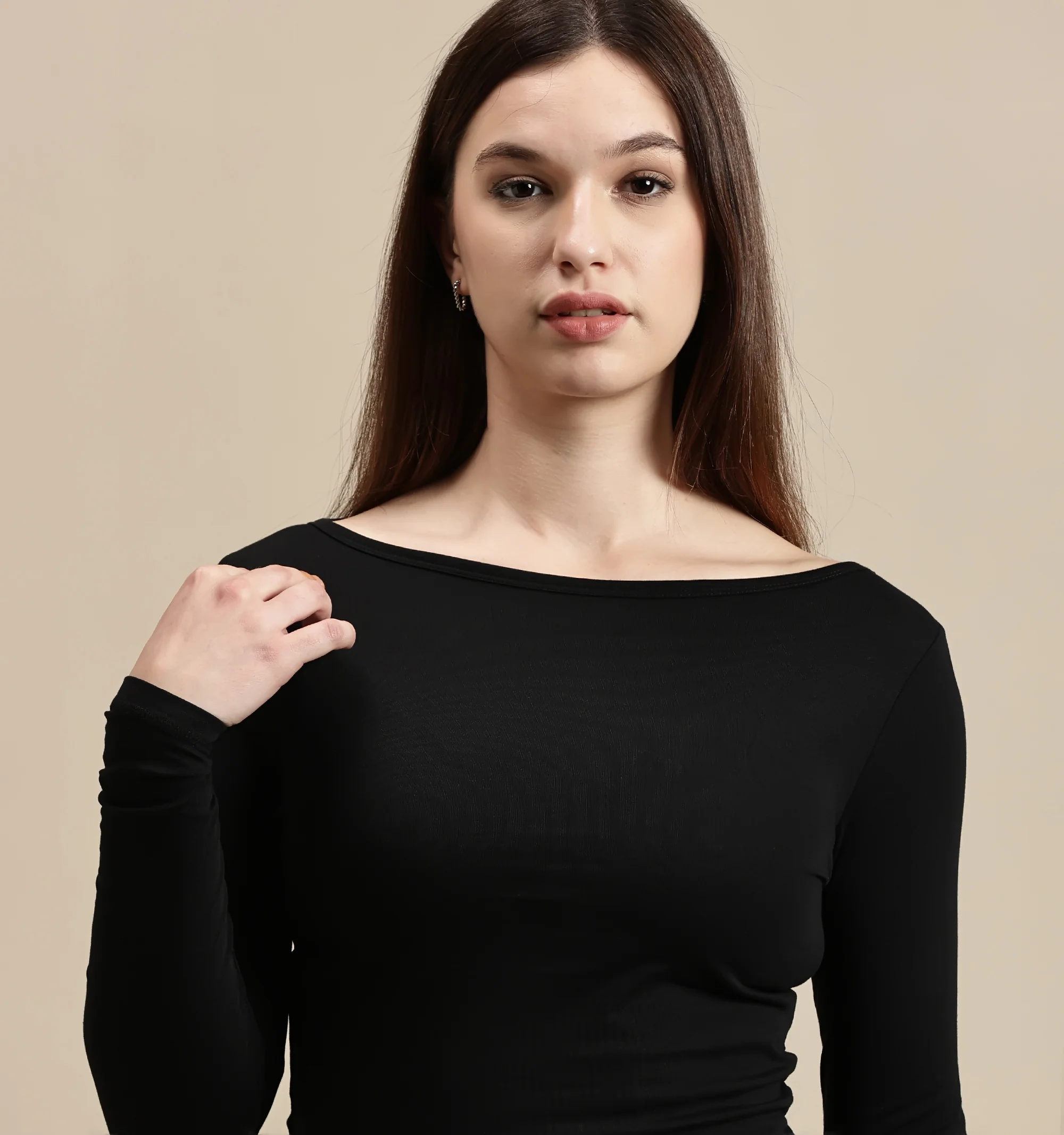 Women Black Full Sleeve Top - Image 4